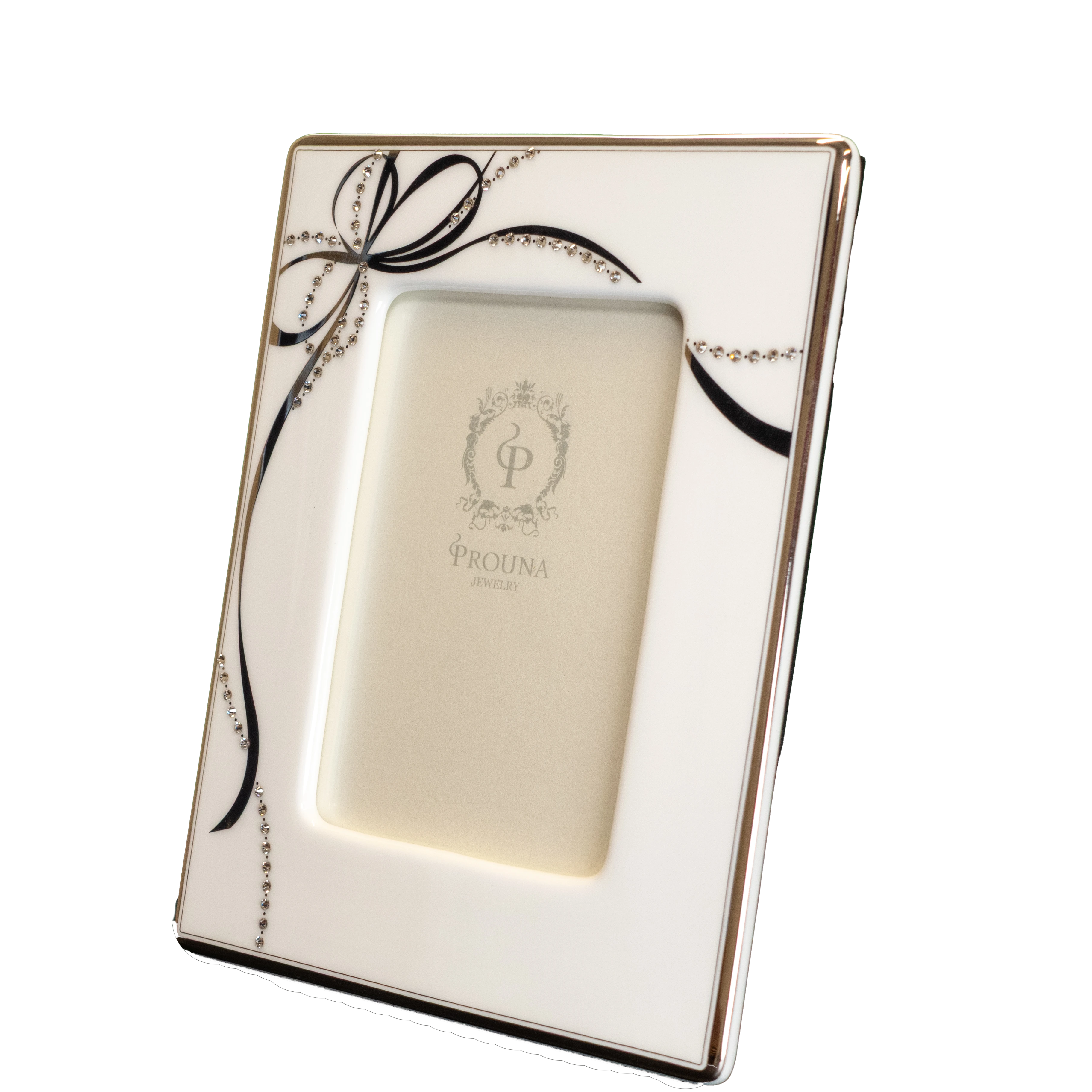 prouna ribbons photograph frame with swarovski crystals - Charterwells