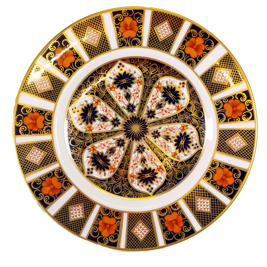 royal crown derby 1st quality old imari 1128 9 luncheon plate - Charterwells