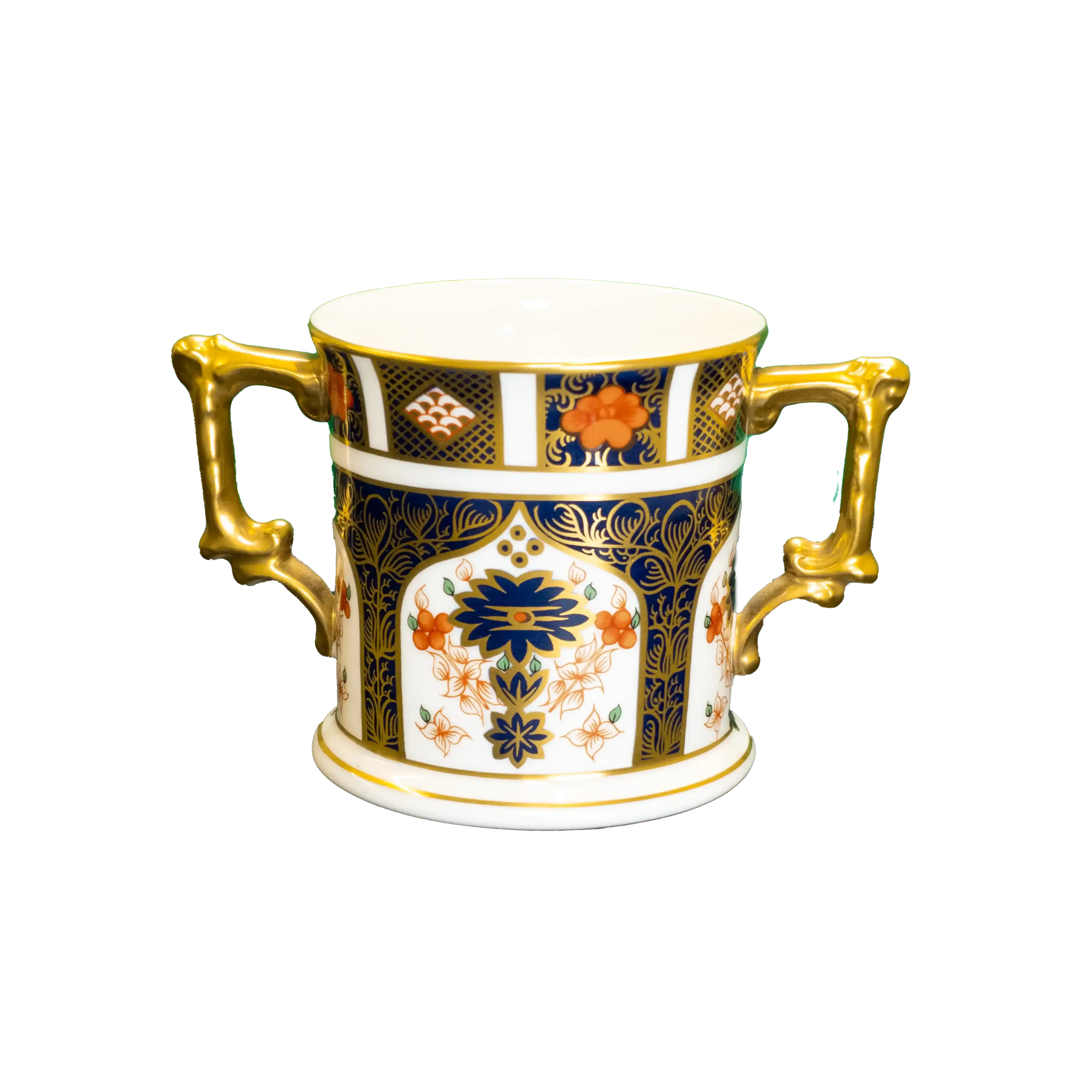 royal crown derby 1st quality old imari 1128 loving cup - Charterwells