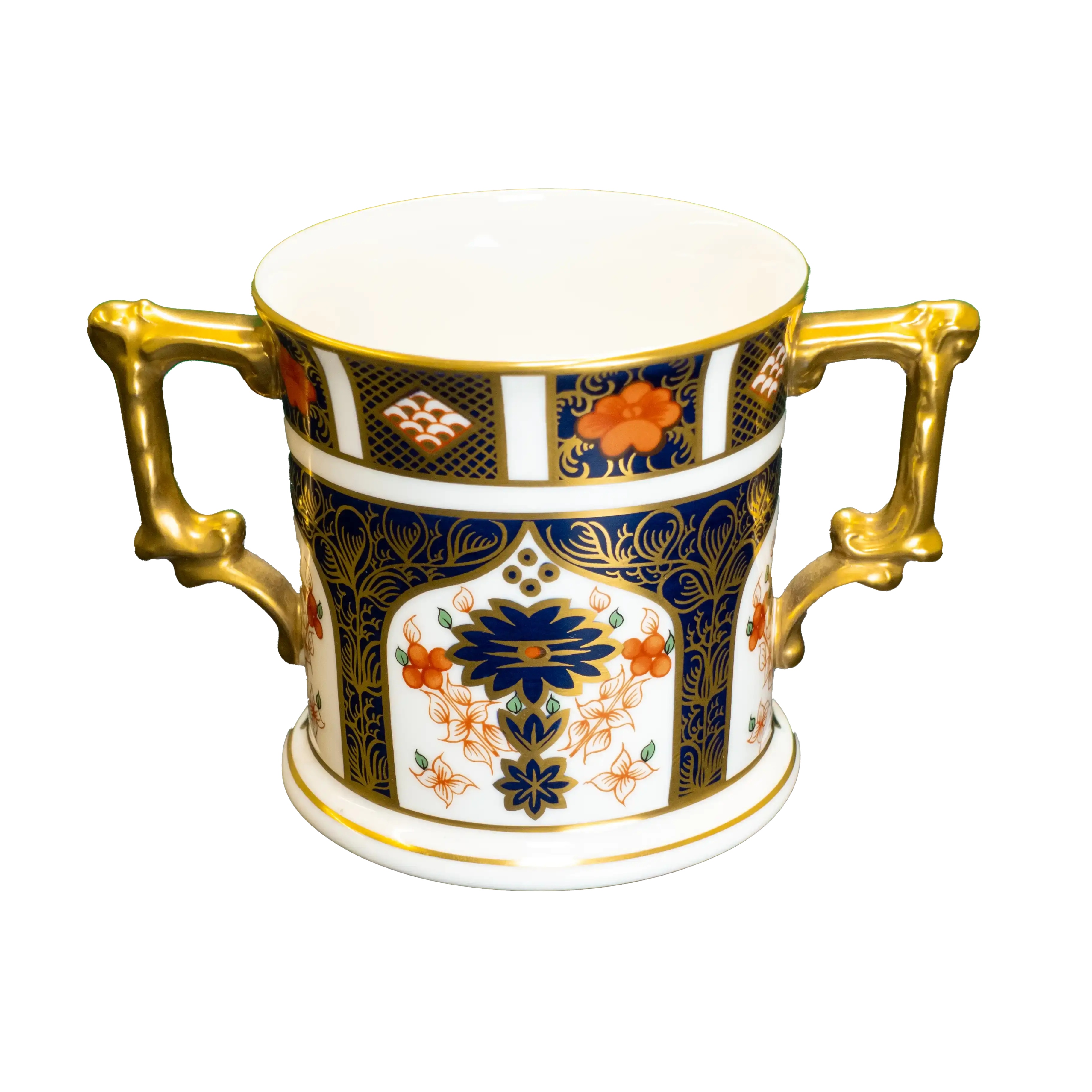 royal crown derby 1st quality old imari 1128 loving cup - Charterwells