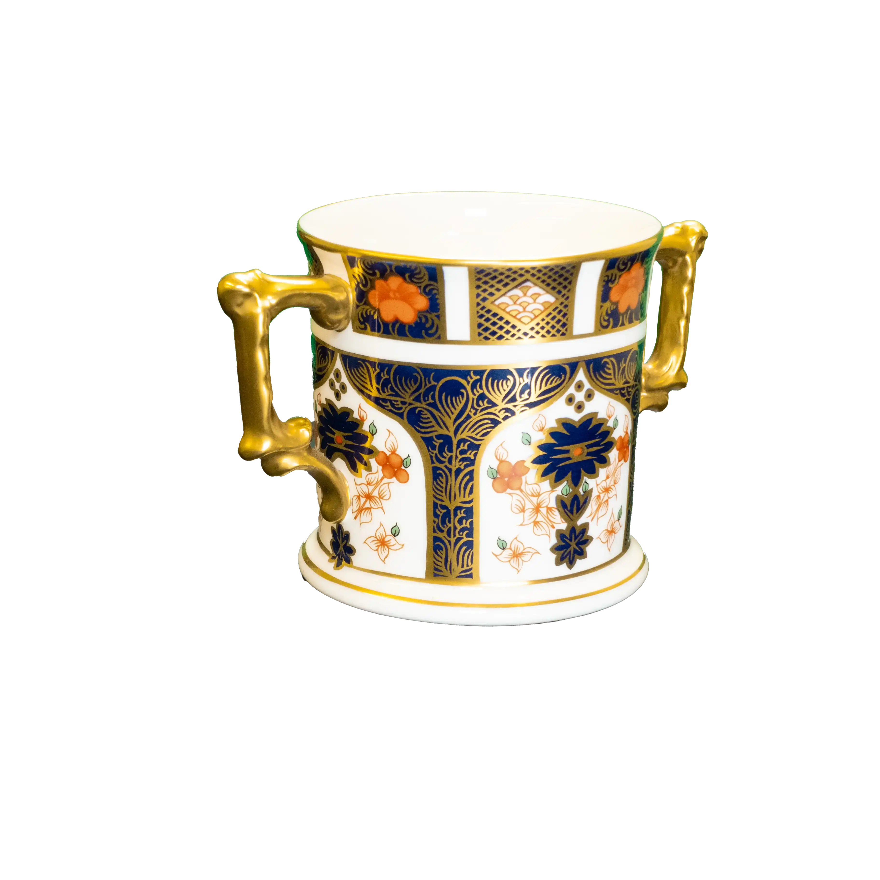 royal crown derby 1st quality old imari 1128 loving cup - Charterwells