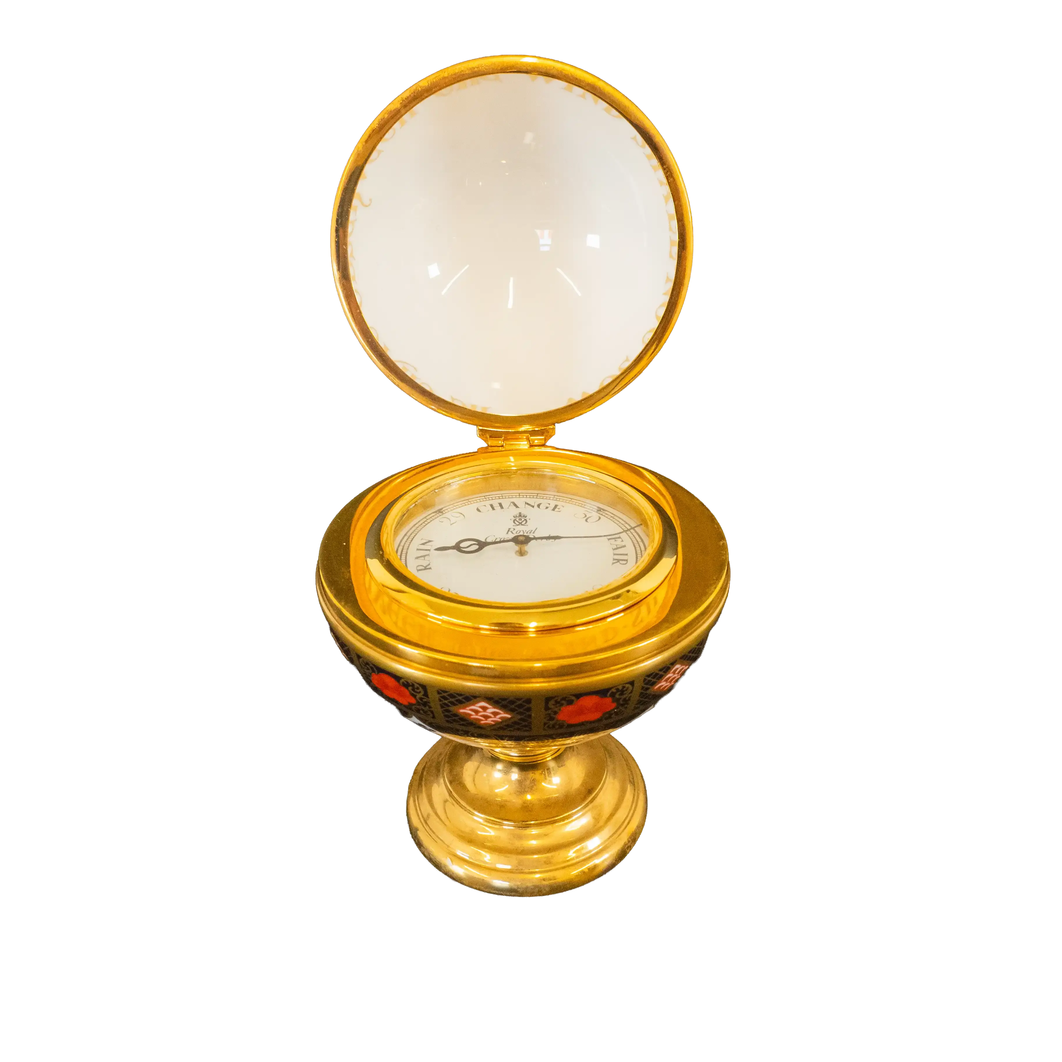 Royal Crown Derby Quality Old Imari SGB Millennium Globe Barometer - Charterwells