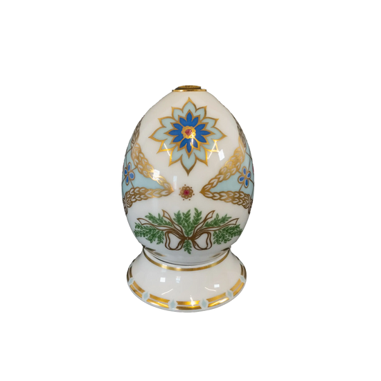 Royal Crown Derby 1st Quality World Egg & Stand - Russia - Charterwells