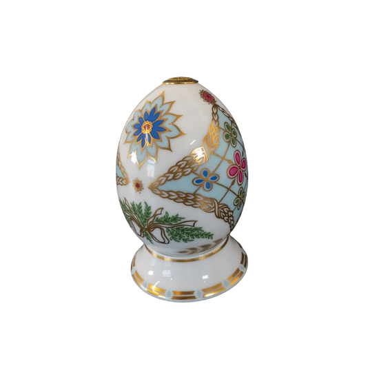 Royal Crown Derby 1st Quality World Egg & Stand - Russia - Charterwells