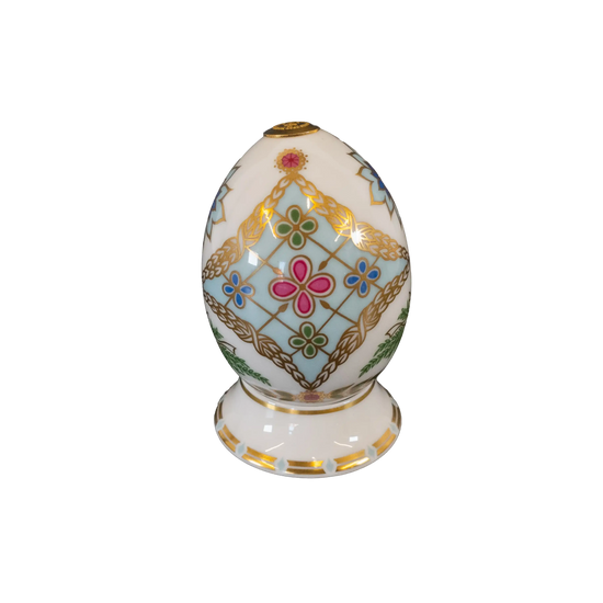 Royal Crown Derby 1st Quality World Egg & Stand - Russia - Charterwells