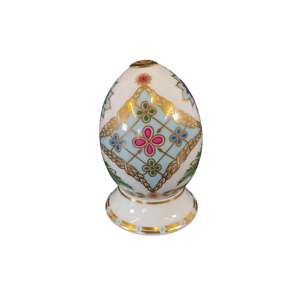 Royal Crown Derby 1st Quality World Egg & Stand - Russia - Charterwells