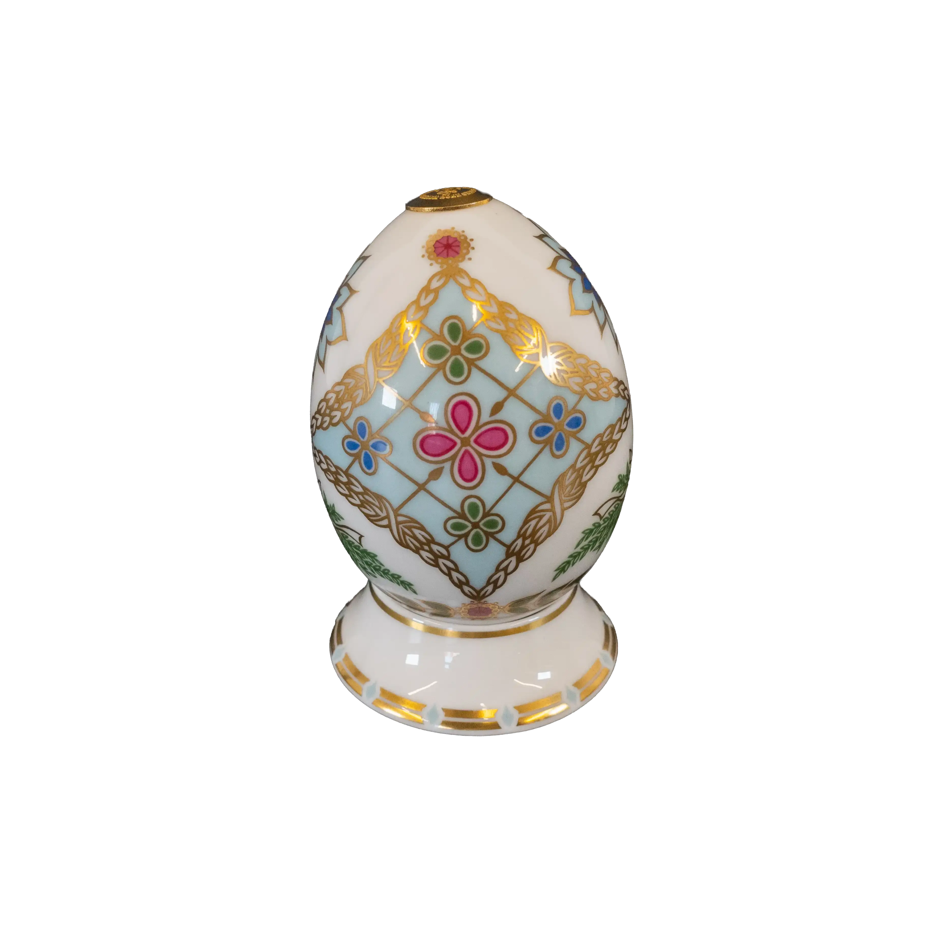 Royal Crown Derby 1st Quality World Egg & Stand - Russia - Charterwells