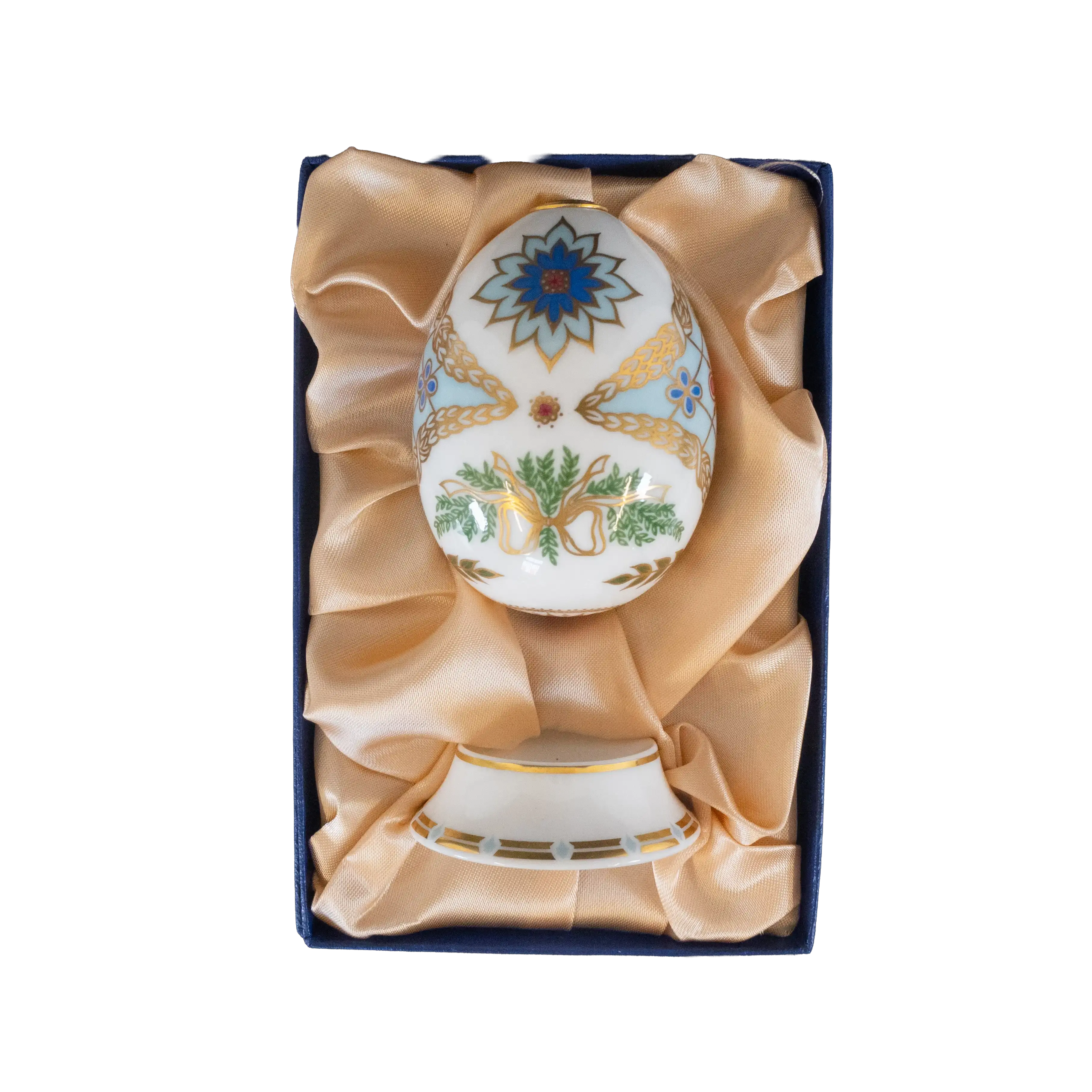 Royal Crown Derby 1st Quality World Egg & Stand - Russia - Charterwells