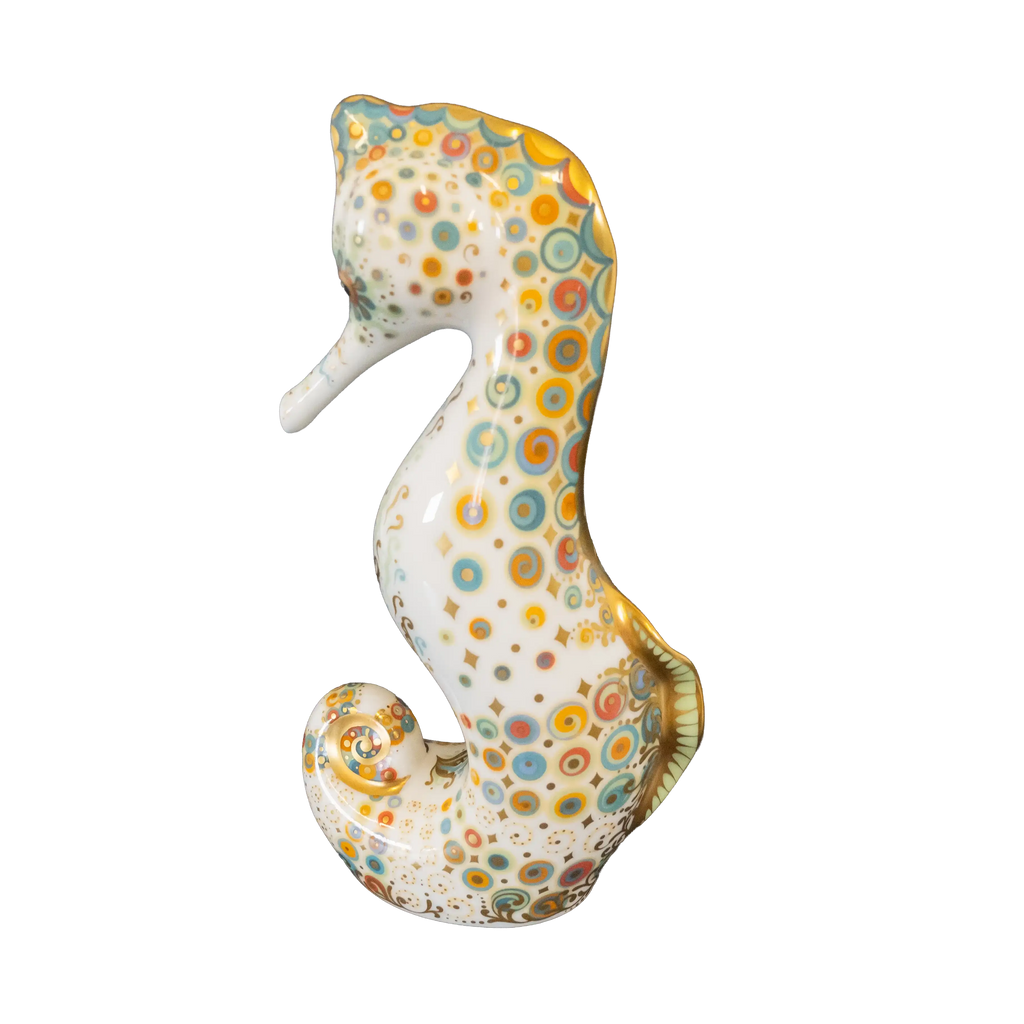 Royal Crown Derby Spot Seahorse Paperweight - Charterwells