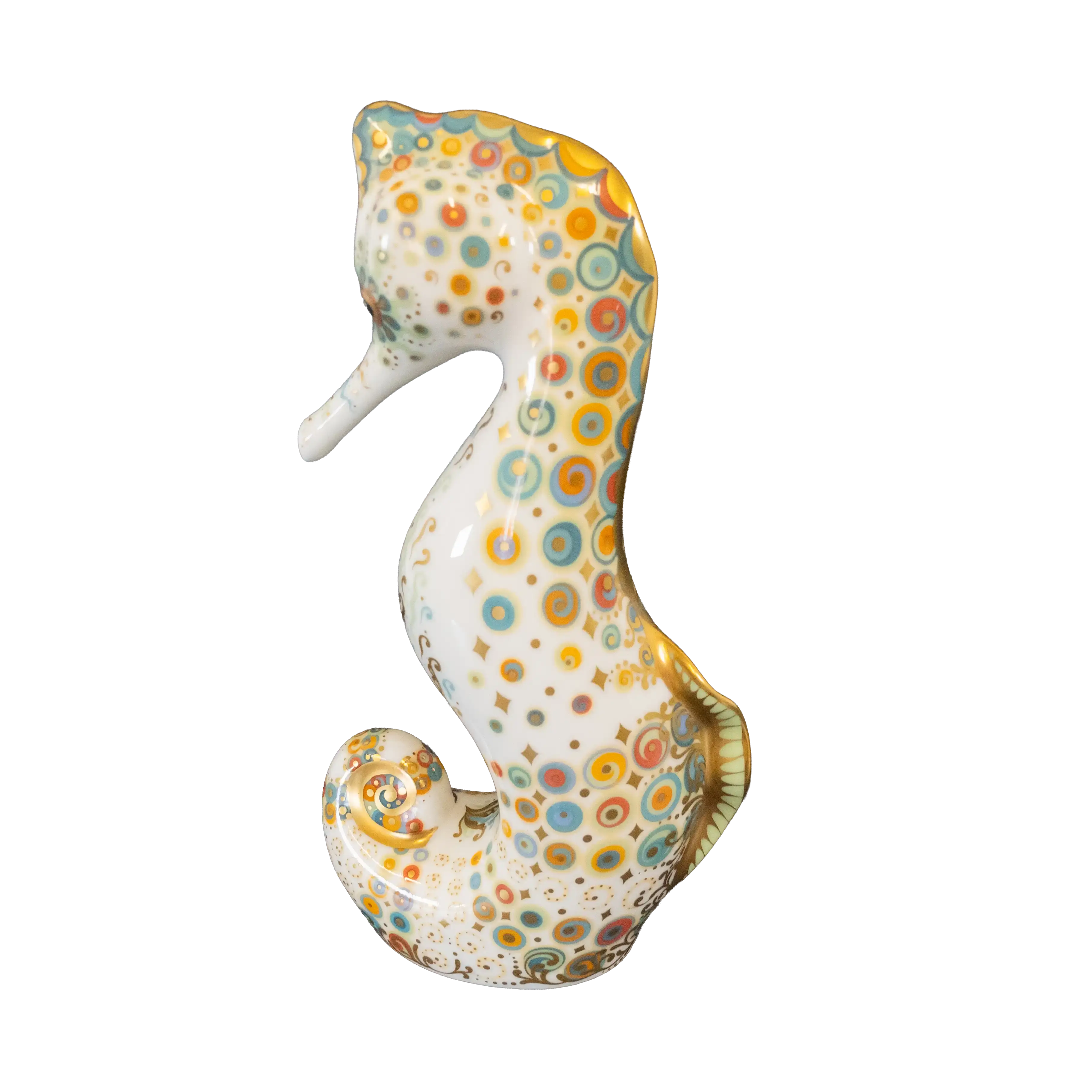 Royal Crown Derby Spot Seahorse Paperweight - Charterwells