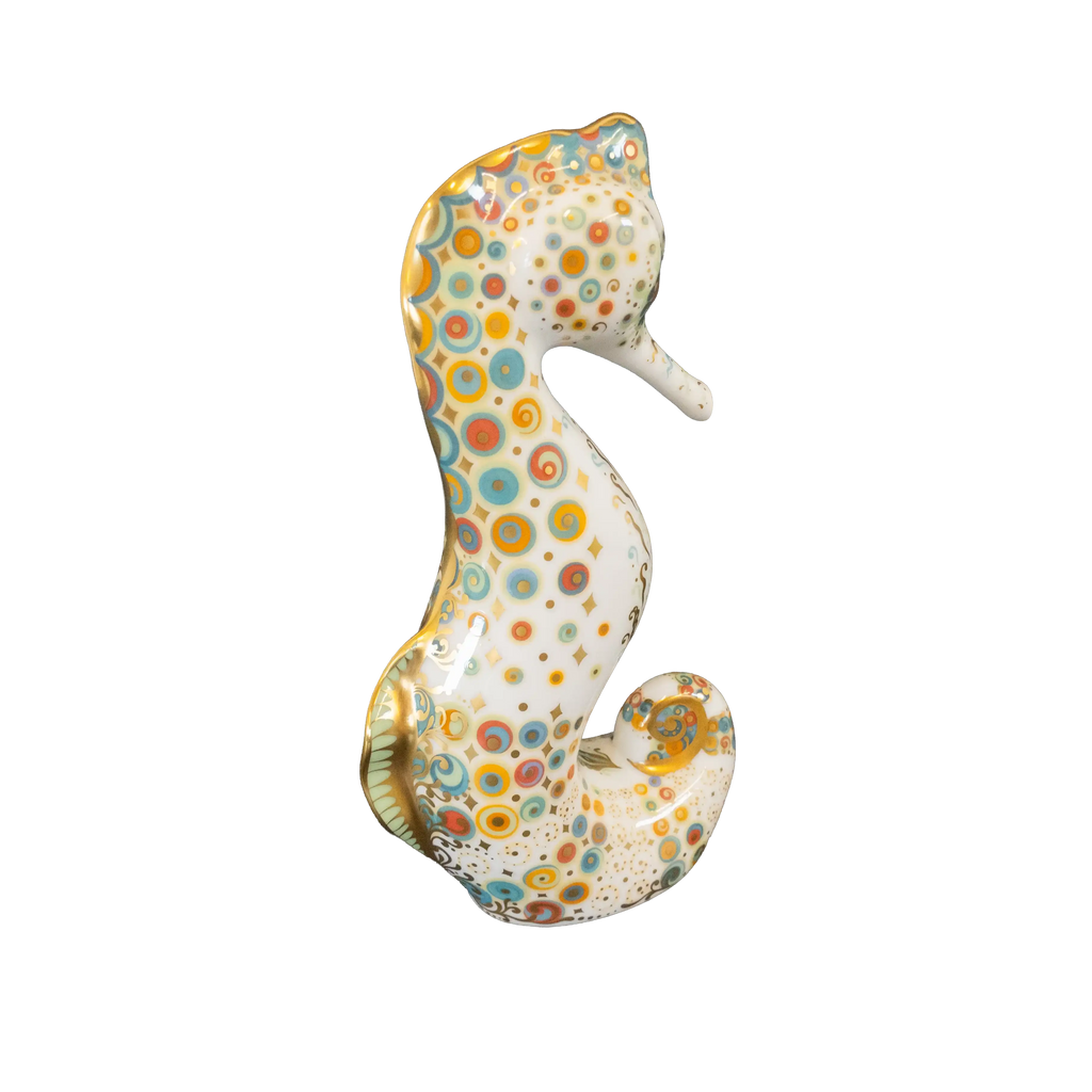 Royal Crown Derby Spot Seahorse Paperweight - Charterwells