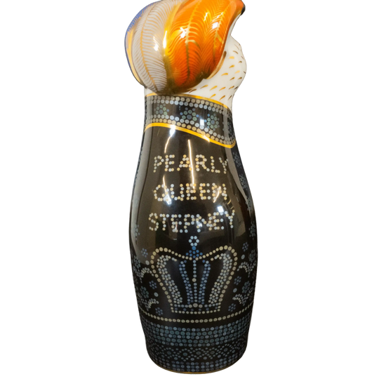 Royal Crown Derby 1st Quality Royal Cats : Pearly King & Queen Mile End Cat Paperweights Charterwells