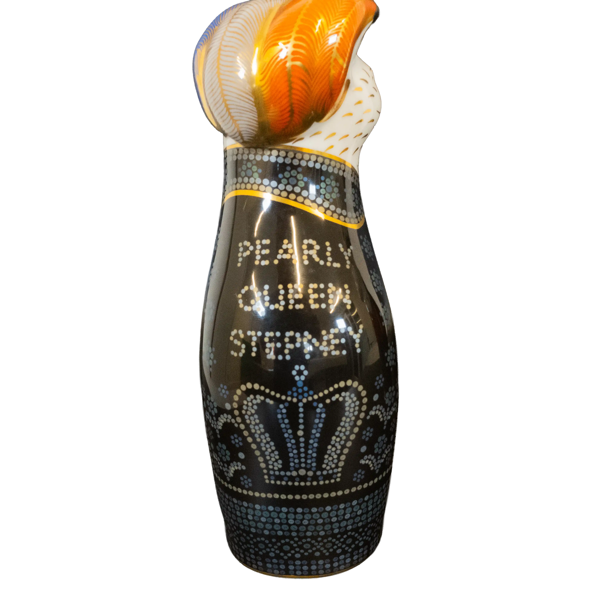 Royal Crown Derby 1st Quality Royal Cats : Pearly King & Queen Mile End Cat Paperweights Charterwells