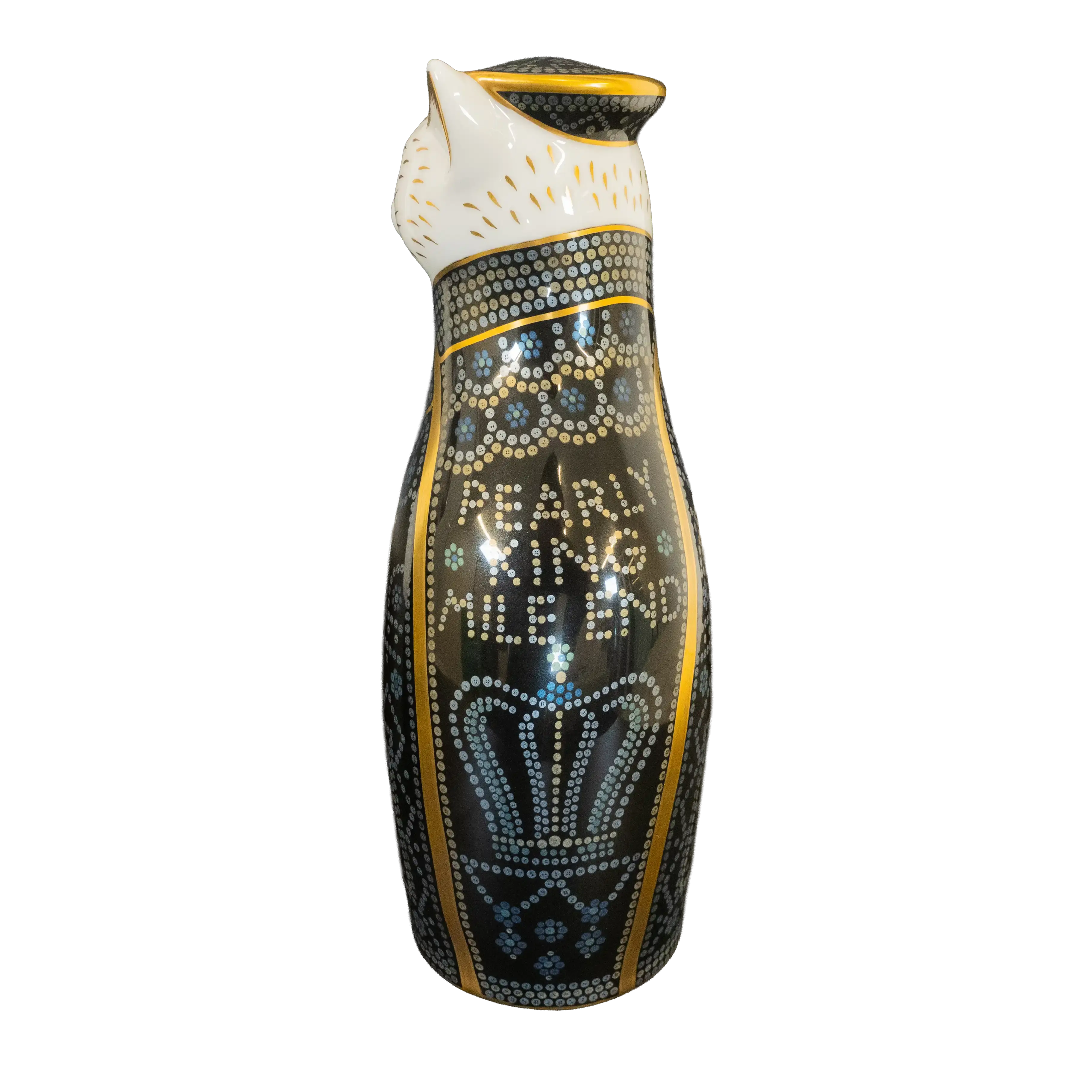 Royal Crown Derby 1st Quality Royal Cats : Pearly King & Queen Mile End Cat Paperweights Charterwells