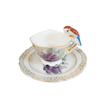 Foreign Supor Parrot Miniature Tea Cup and Saucer Charterwells-Ex-Display
