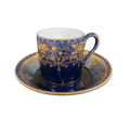 Indigo Gold Plated Espresso Cup and Saucer - Charterwells