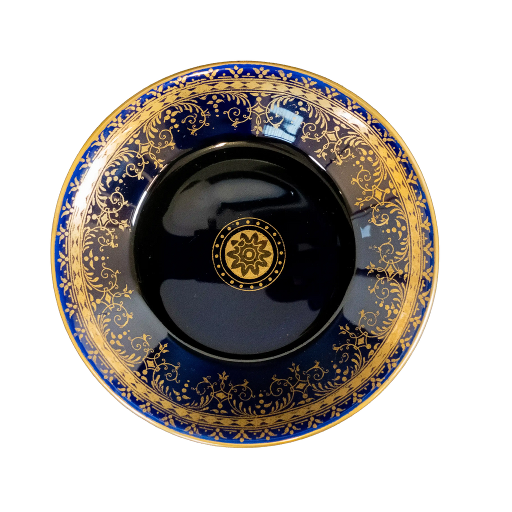 Indigo Gold Plated Espresso Cup and Saucer - Charterwells