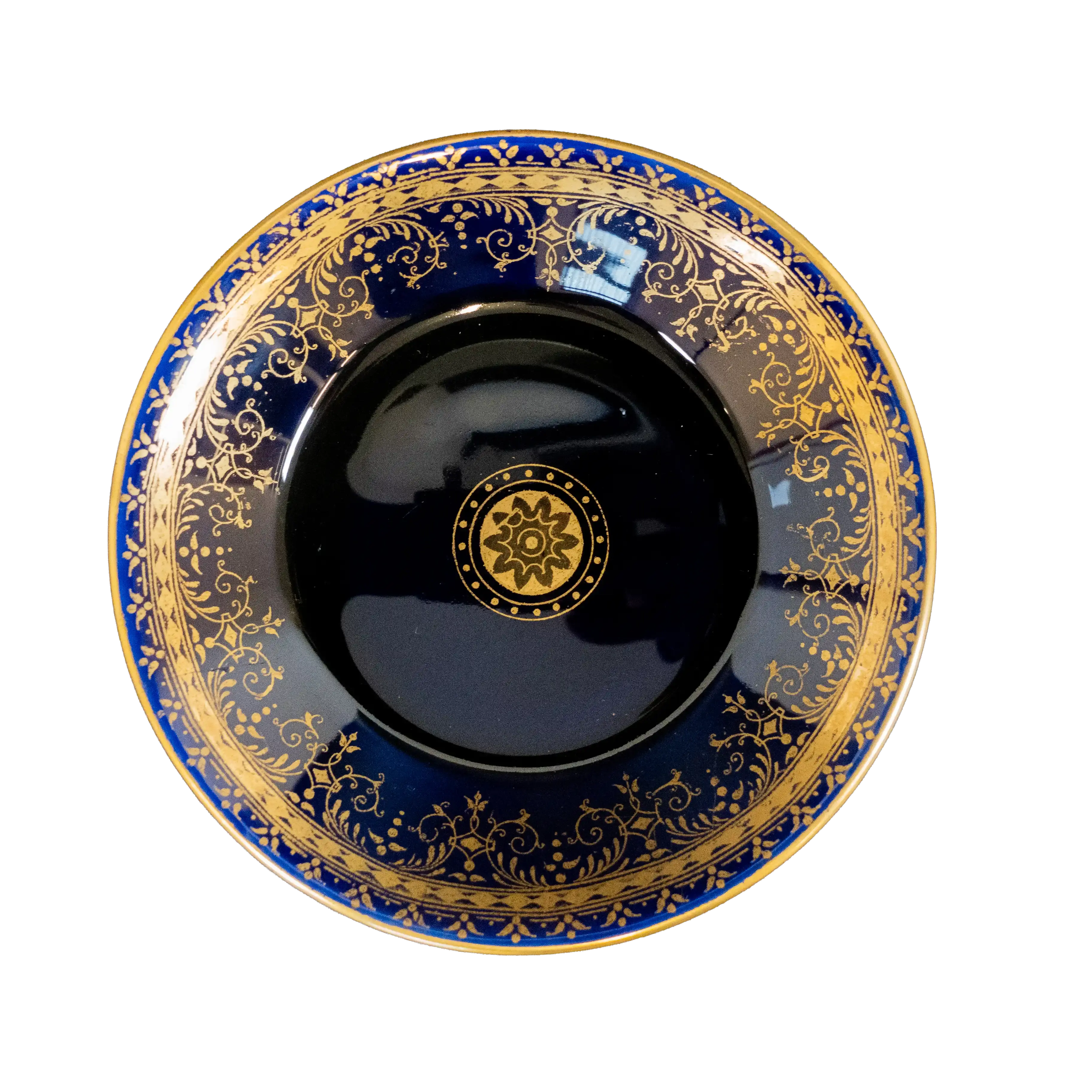 Indigo Gold Plated Espresso Cup and Saucer - Charterwells