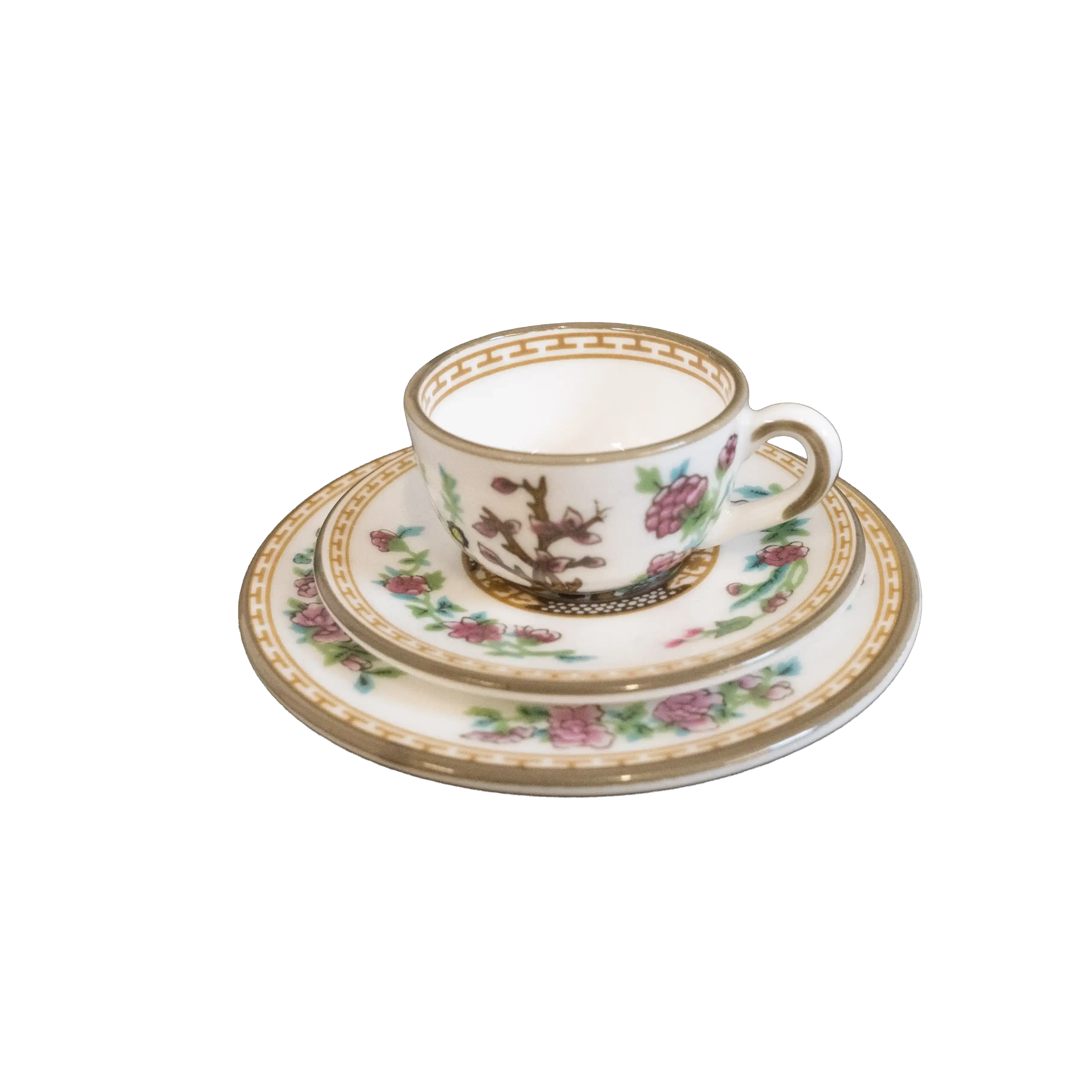 Coalport Bone China Miniature Tea Cup and Saucers Charterwells-Ex-Display
