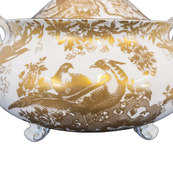 Royal Crown Derby Gold Aves Soup Tureen - Charterwells