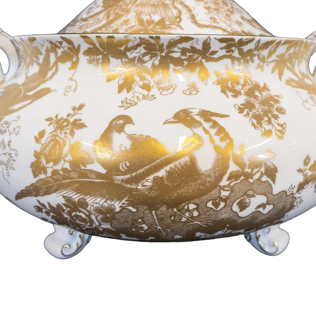 Royal Crown Derby Gold Aves Soup Tureen - Charterwells