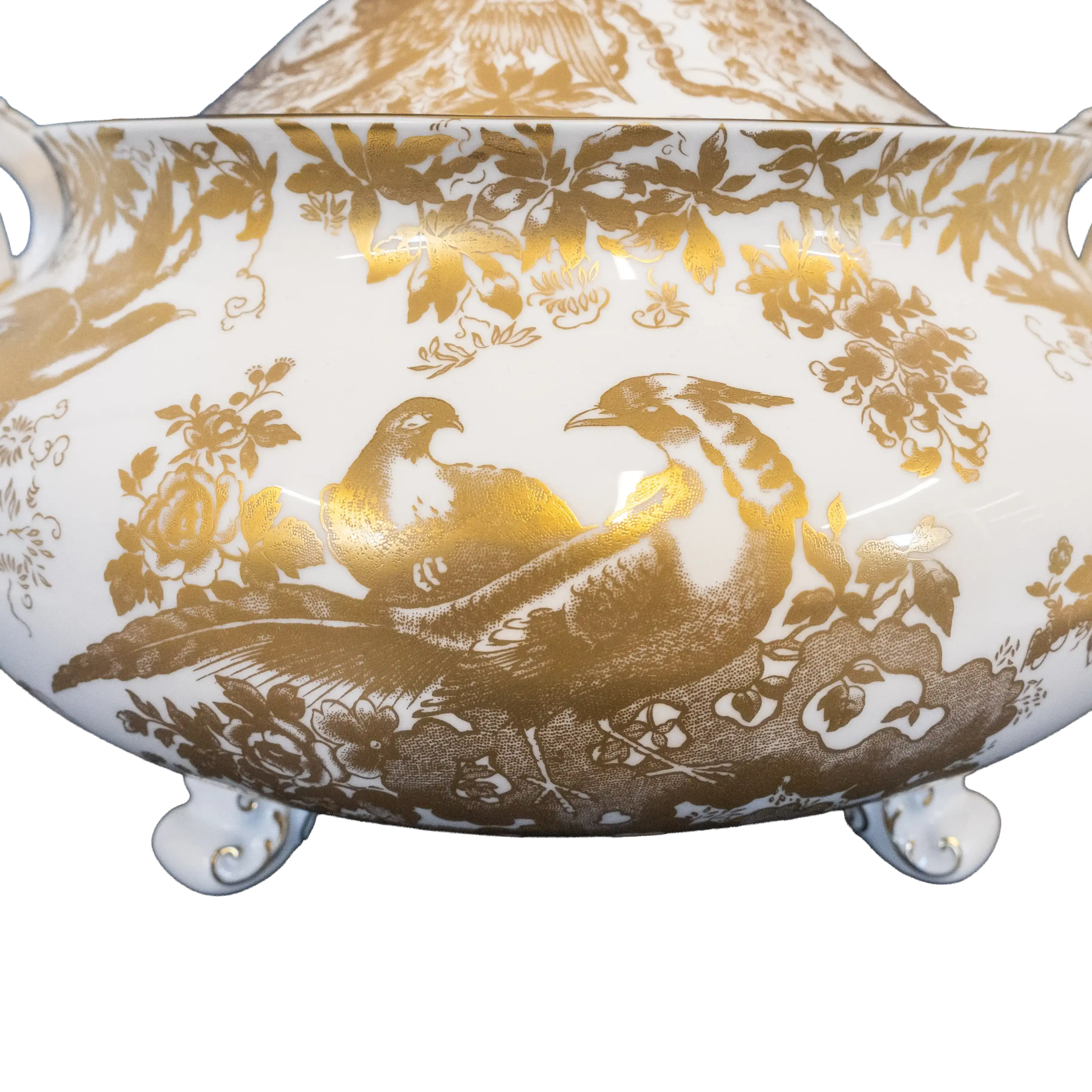 Royal Crown Derby Gold Aves Soup Tureen - Charterwells