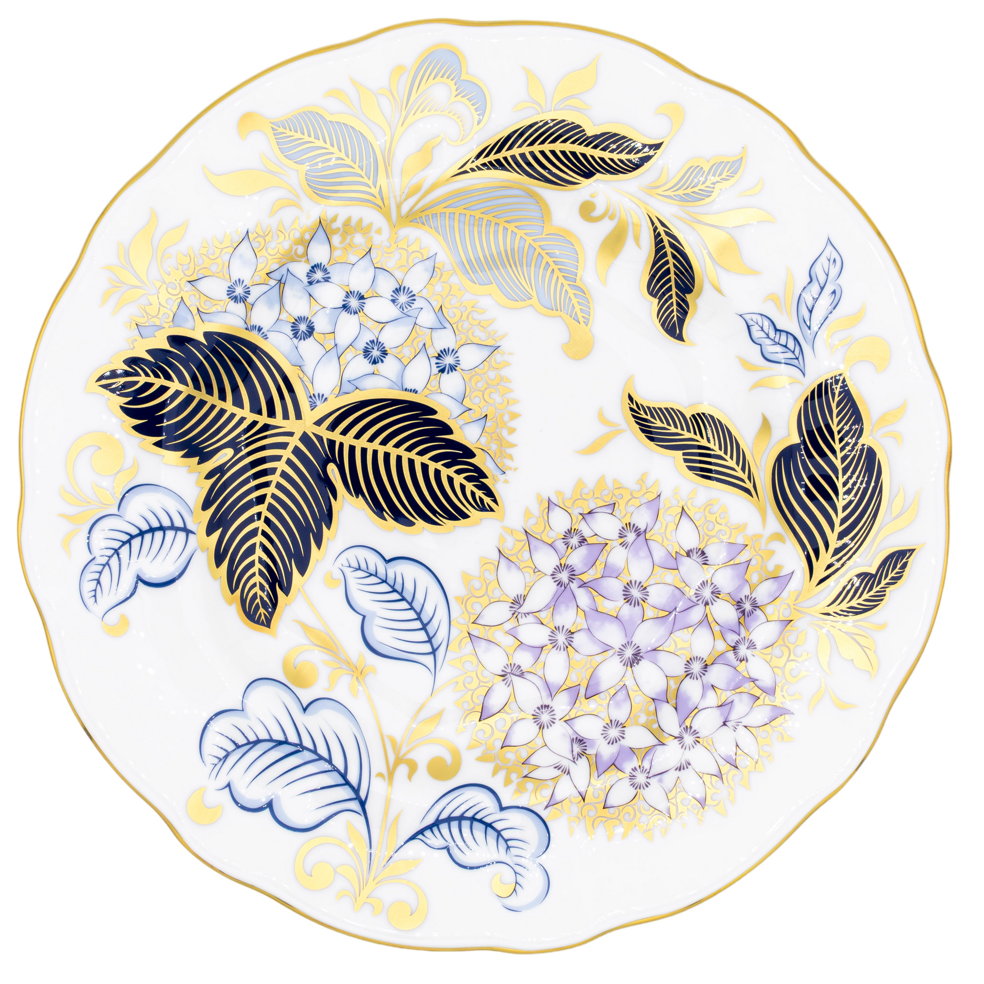 Royal Crown Derby Midwinter Blue 8" Accent Plate Bone China Royal Crown Derby