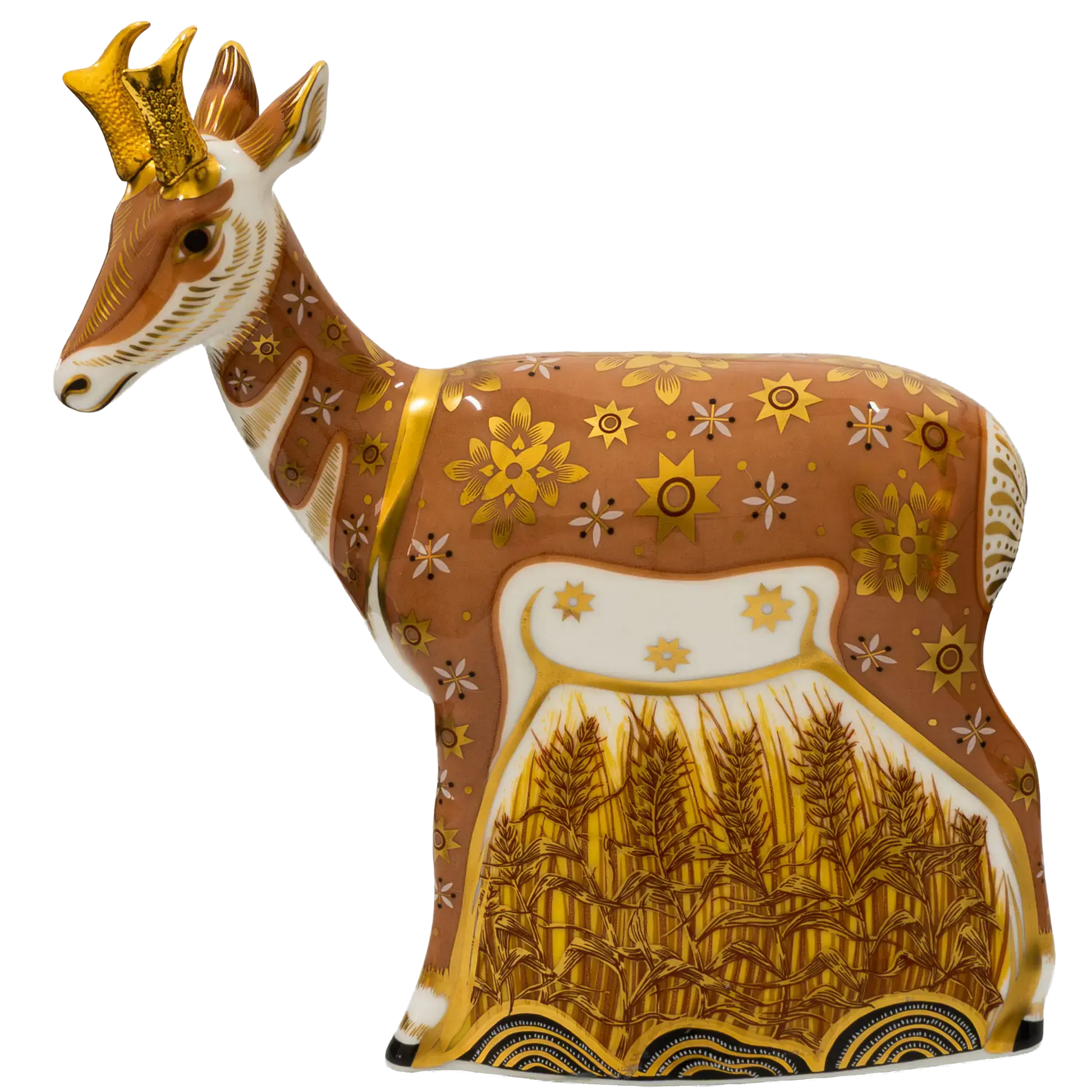 Royal Crown Derby Pronghorn Antelope Paperweight