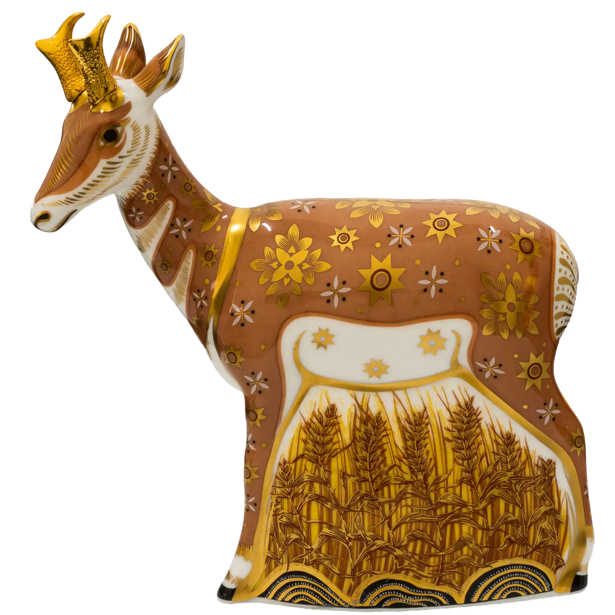 Royal Crown Derby Pronghorn Antelope Paperweight