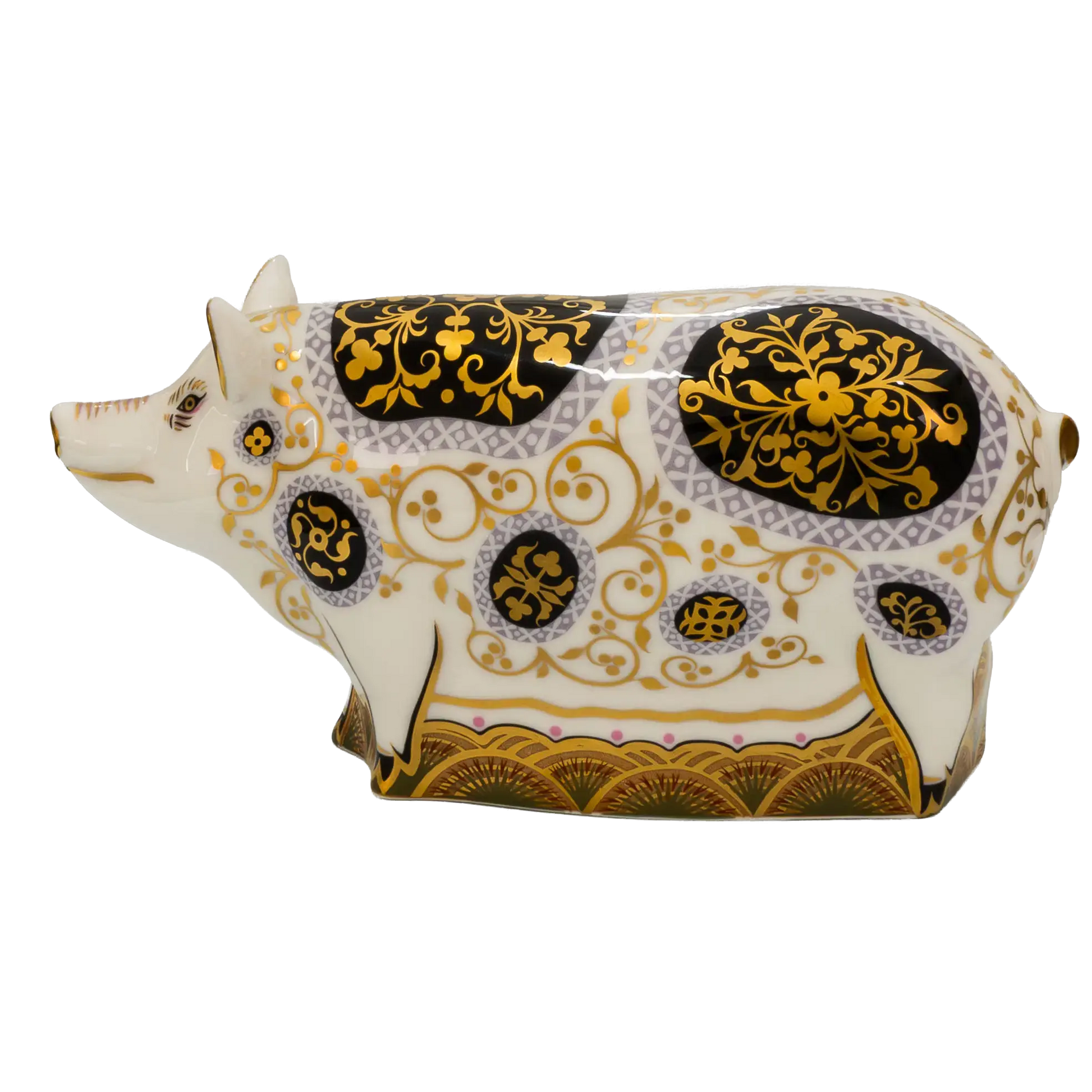 Royal Crown Derby Spotty Pig Paperweight