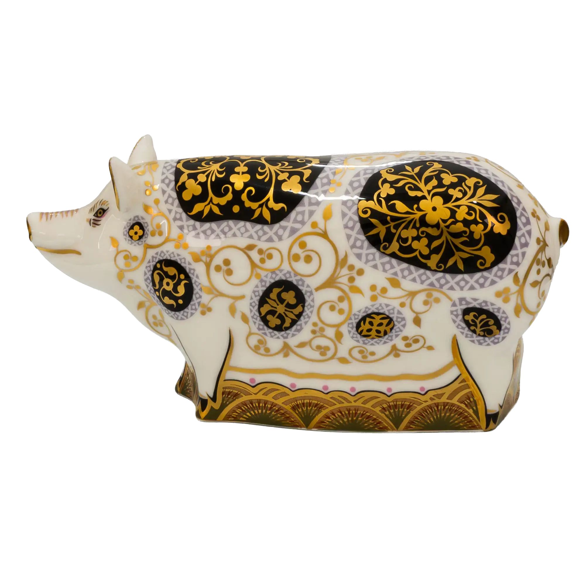 Royal Crown Derby Spotty Pig Paperweight