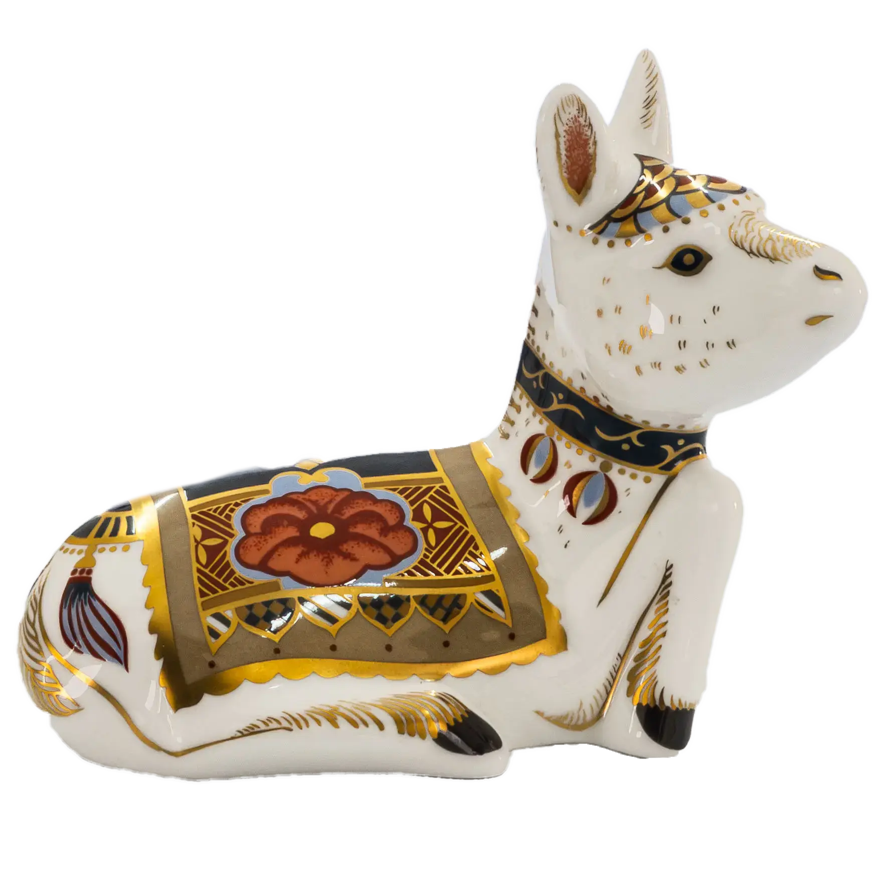 Royal Crown Derby Holly Donkey Paperweight