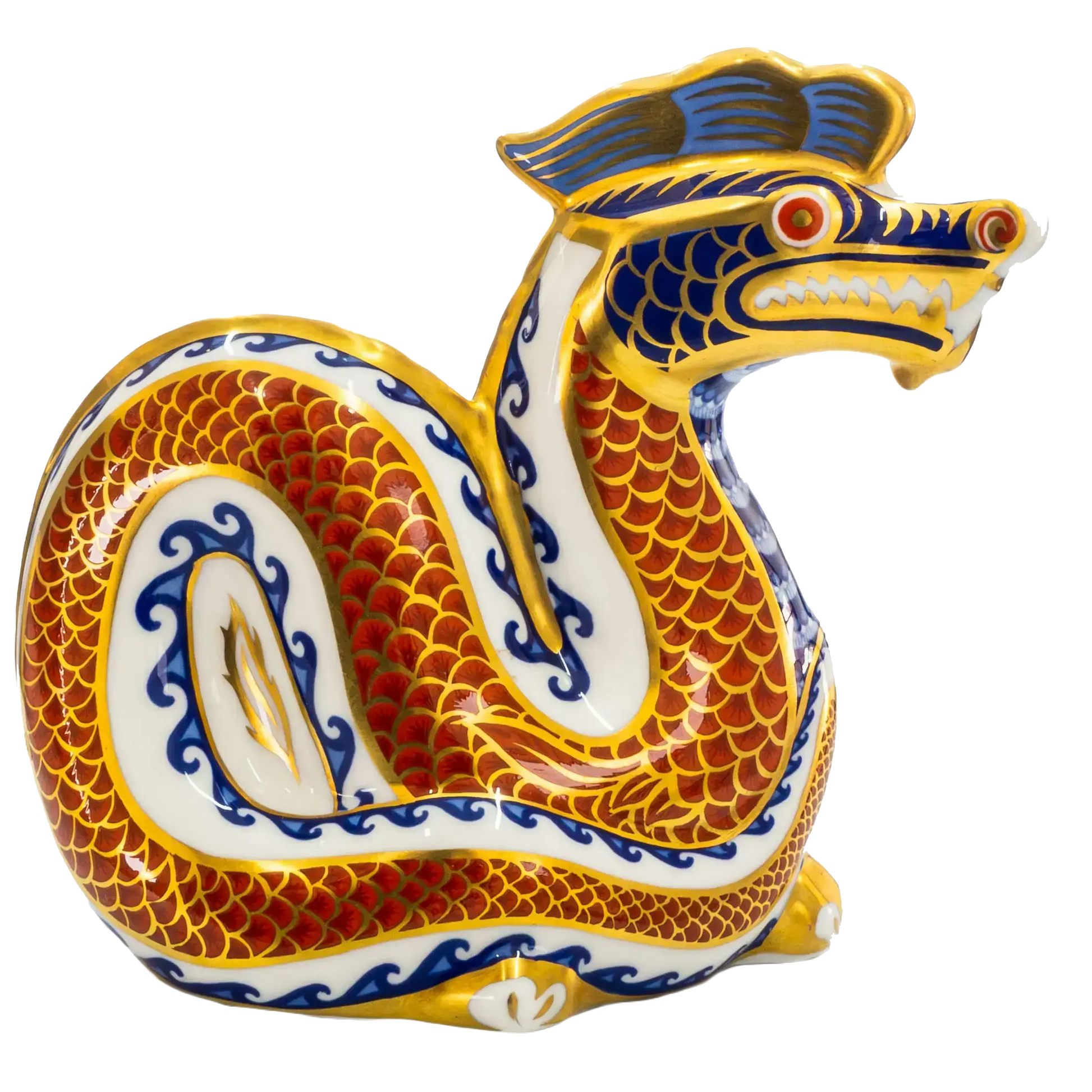 Royal Crown Derby Imari Dragon Paperweight