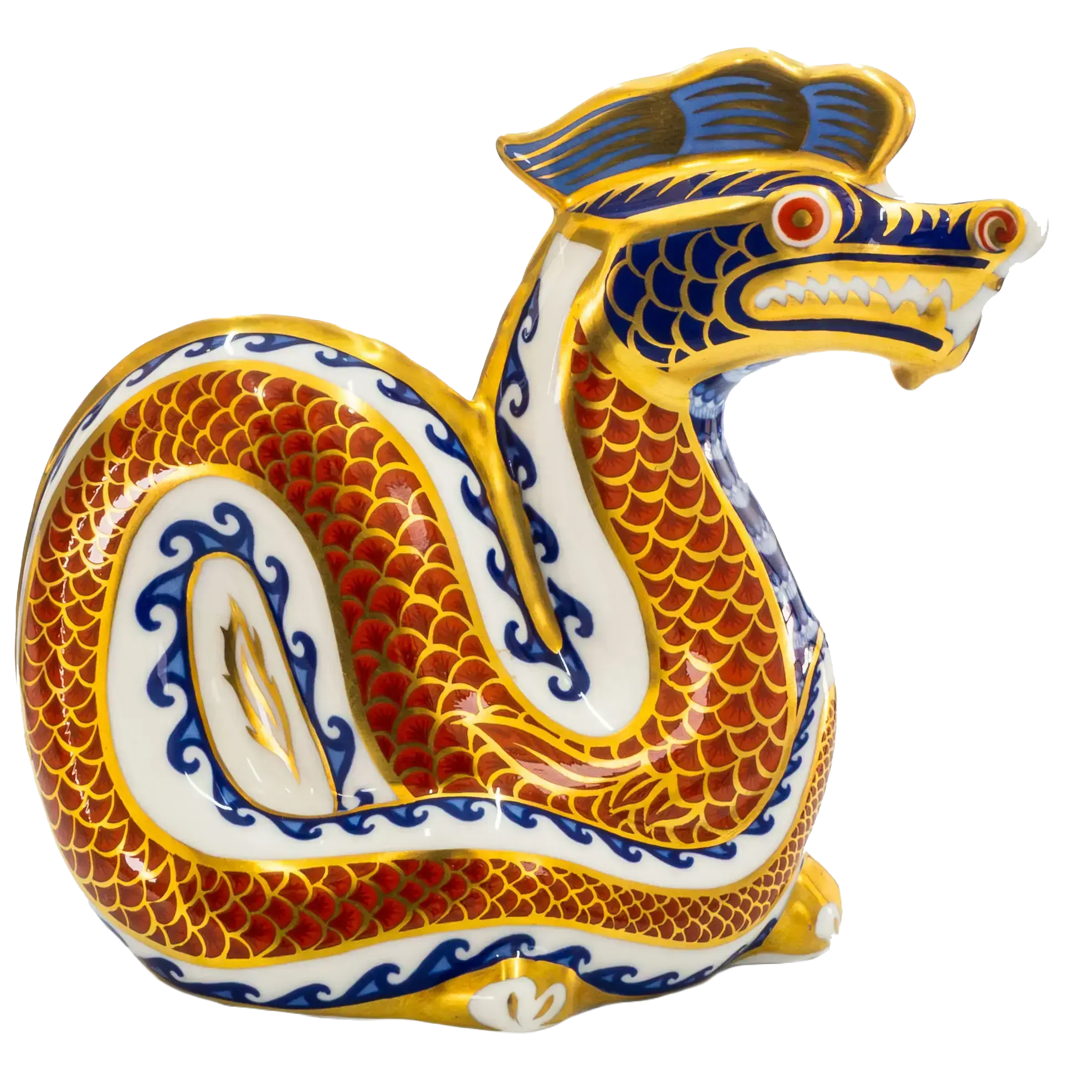 Royal Crown Derby Imari Dragon Paperweight