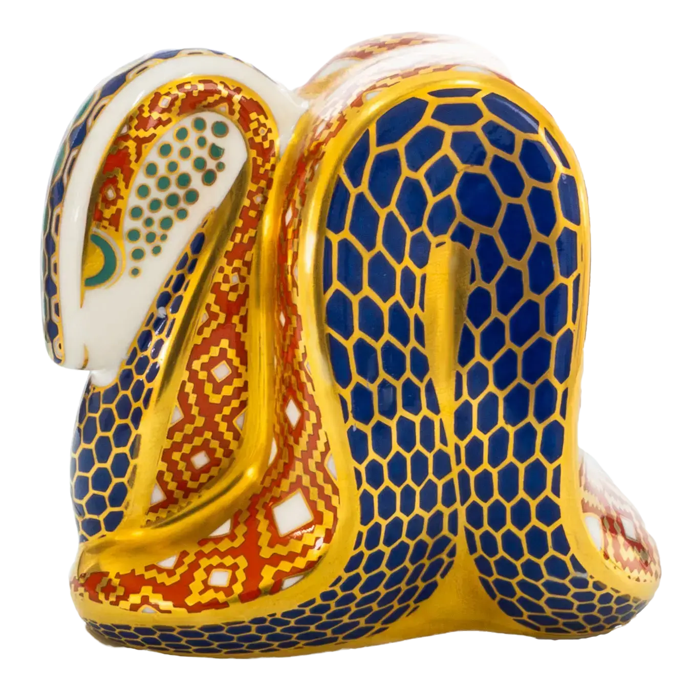 Royal Crown Derby Imari Snake Paperweight