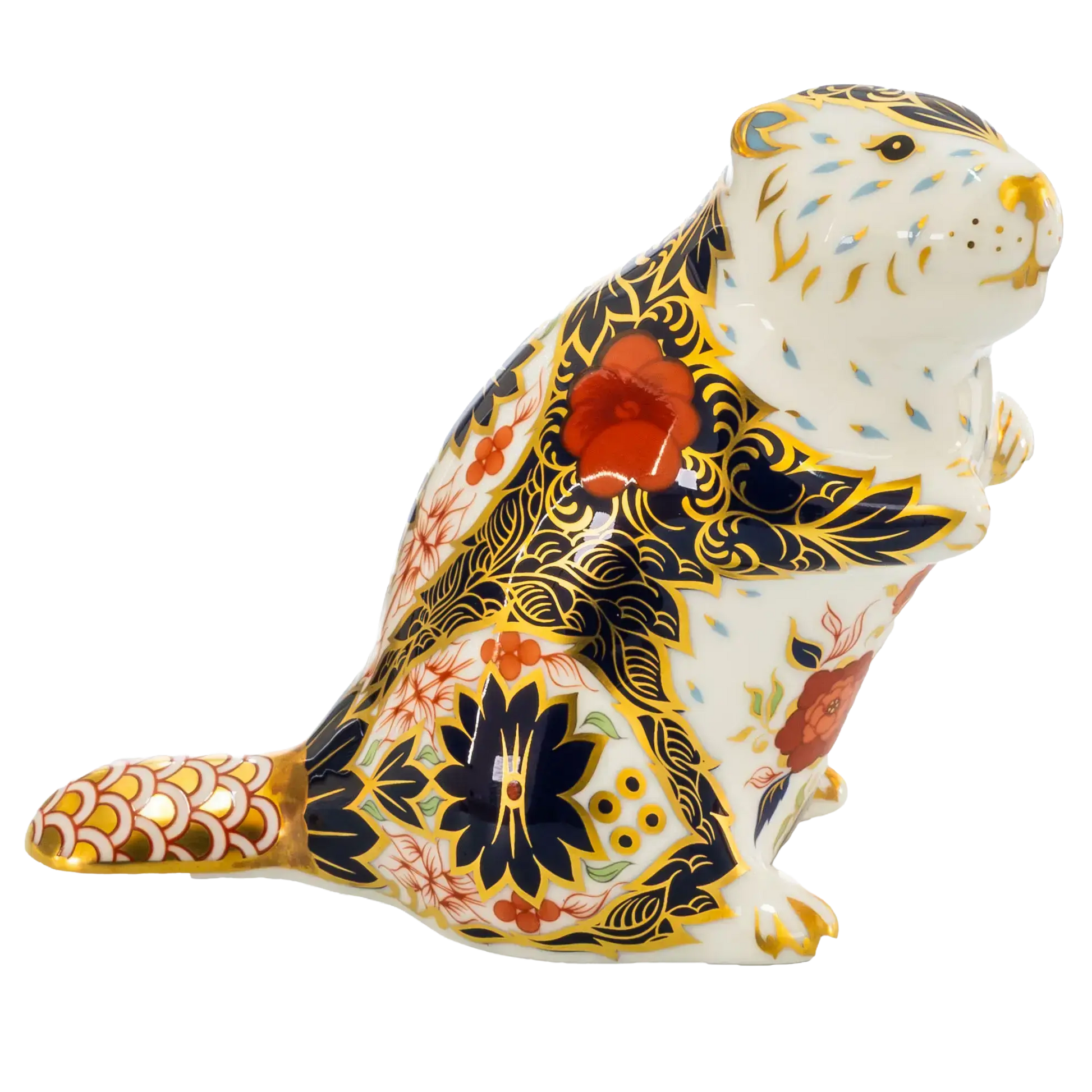 Royal Crown Derby Imari Beaver Paperweight