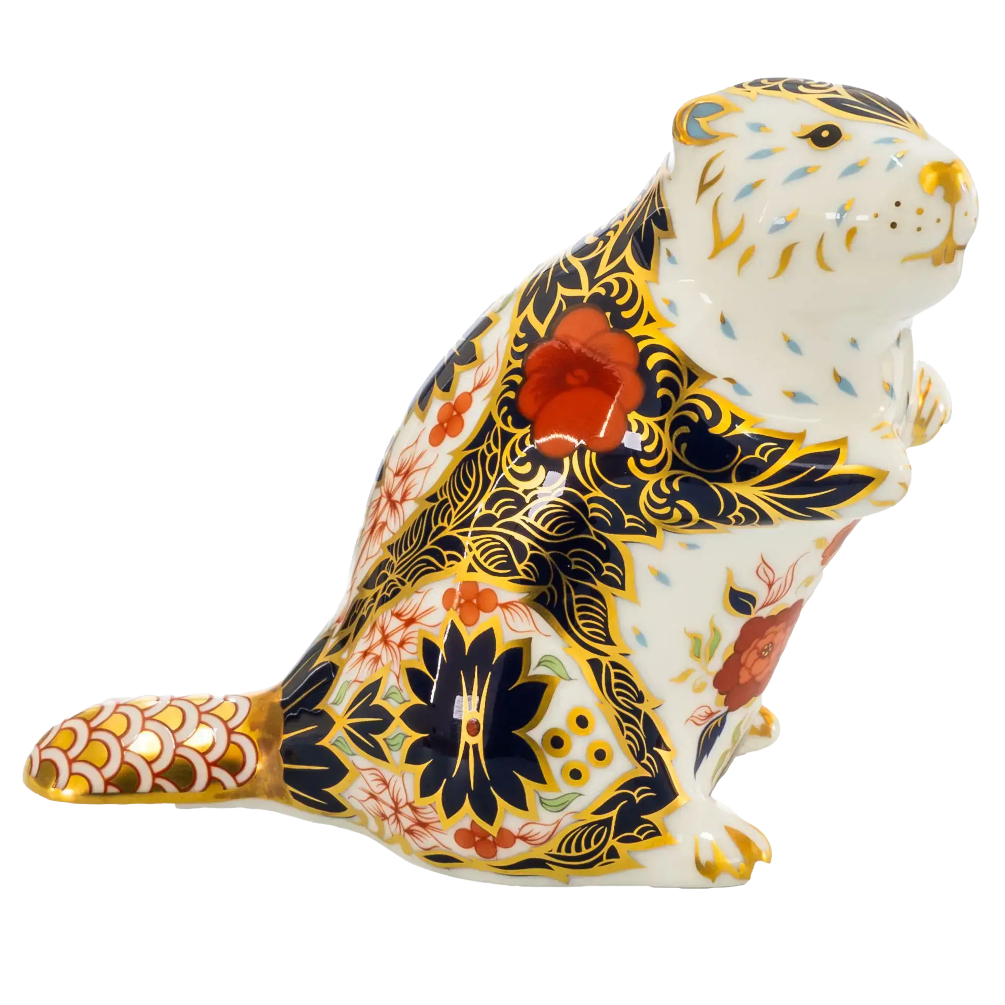 Royal Crown Derby Imari Beaver Paperweight
