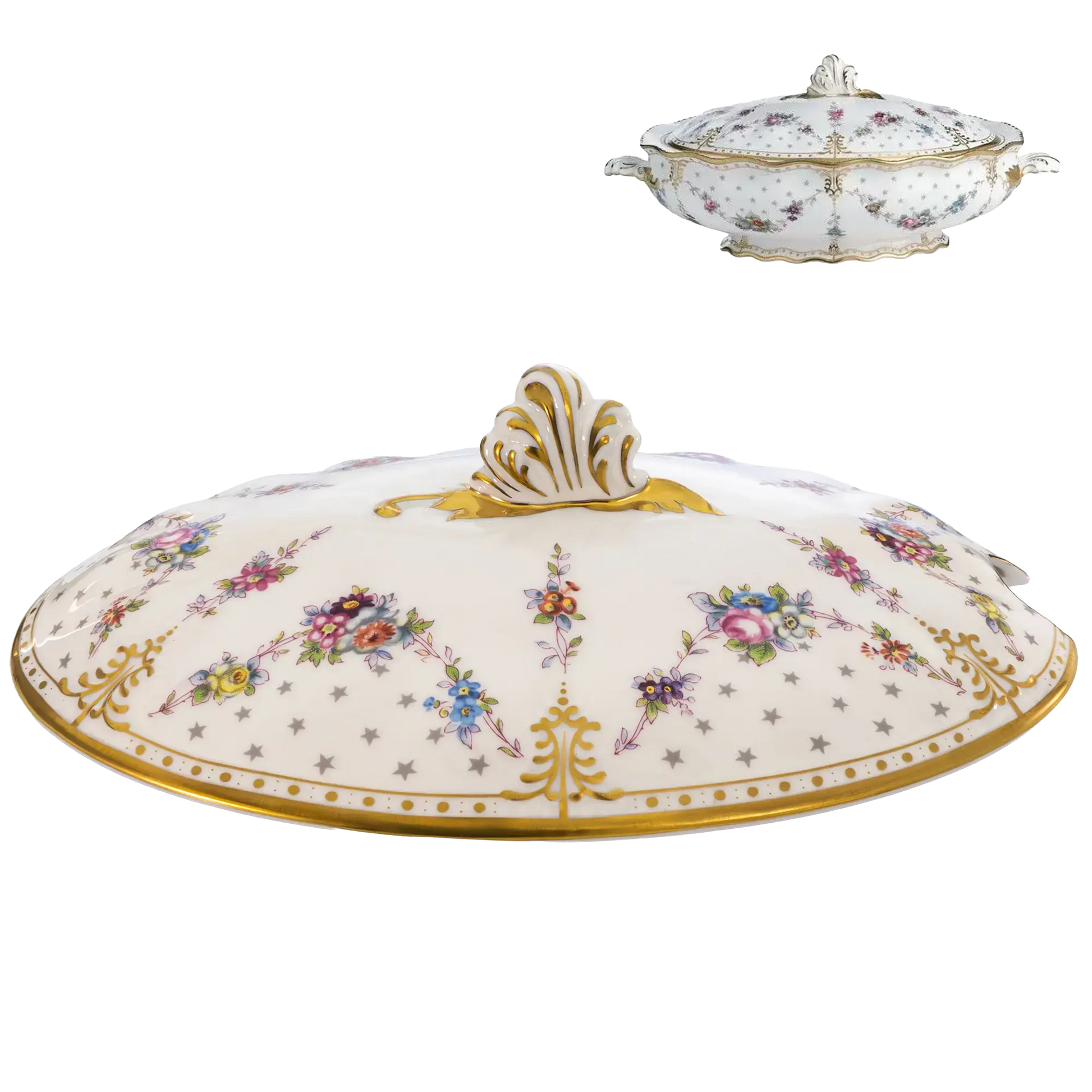 Royal Crown Derby Antoinette Soup Tureen Cover Replacement