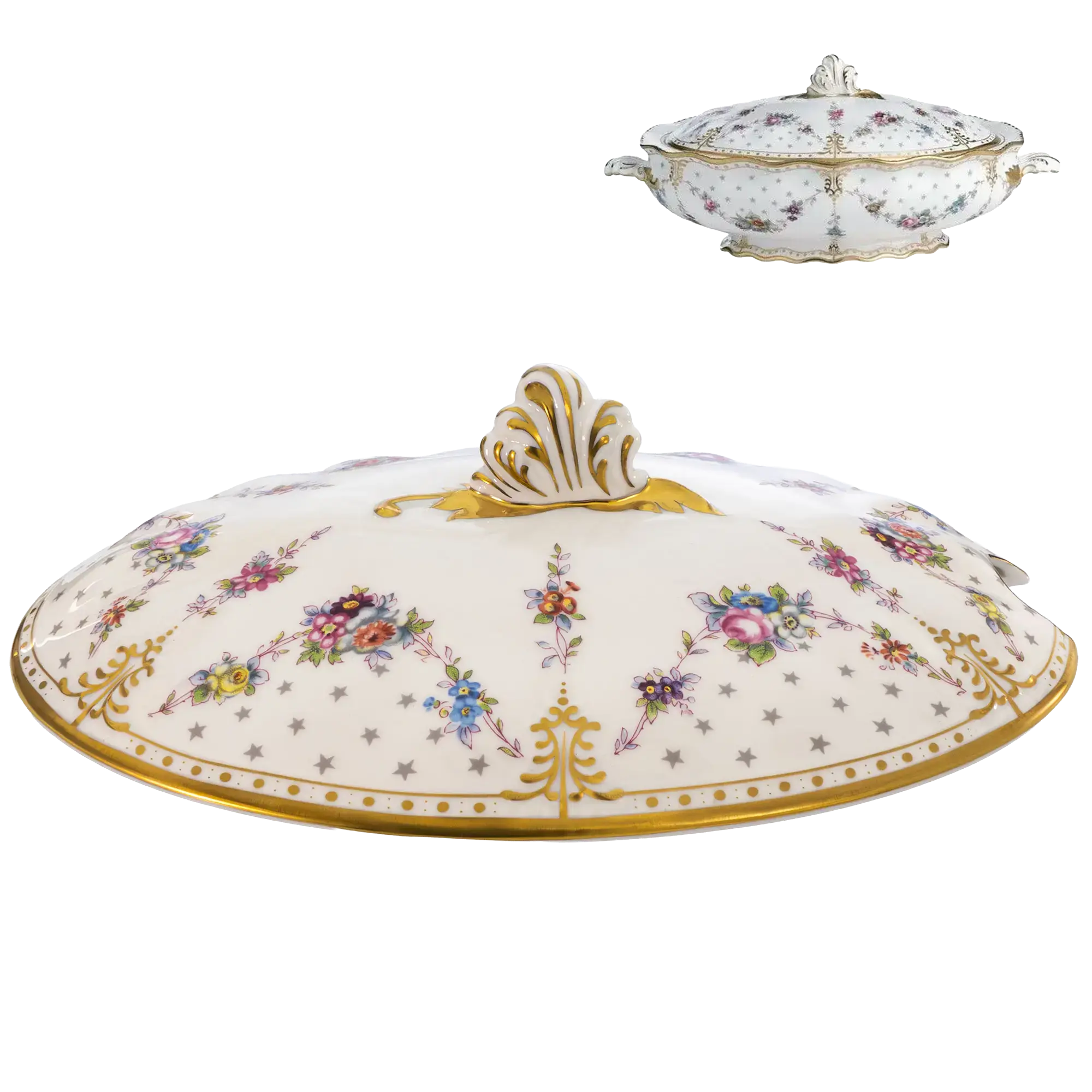 Royal Crown Derby Antoinette Soup Tureen Cover Replacement
