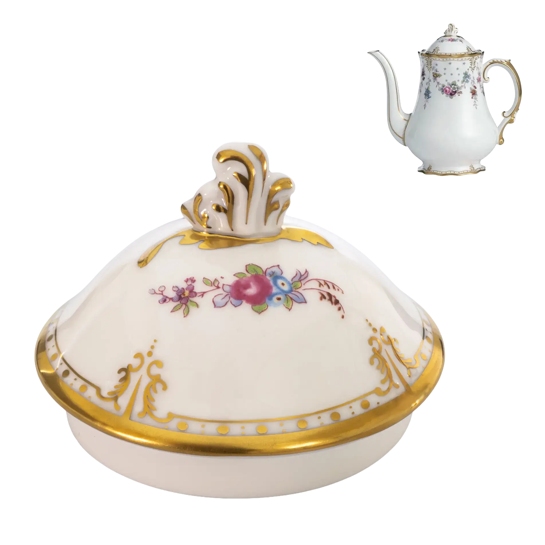 Royal Crown Derby Antoinette Coffe Pot Lid Replacement