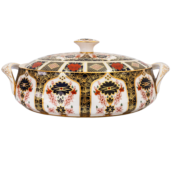 Royal Crown Derby Imari 1128 Covered Vegetable Dish