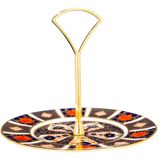 Royal Crown Derby Imari 1128 1 Tier Cake Stand
