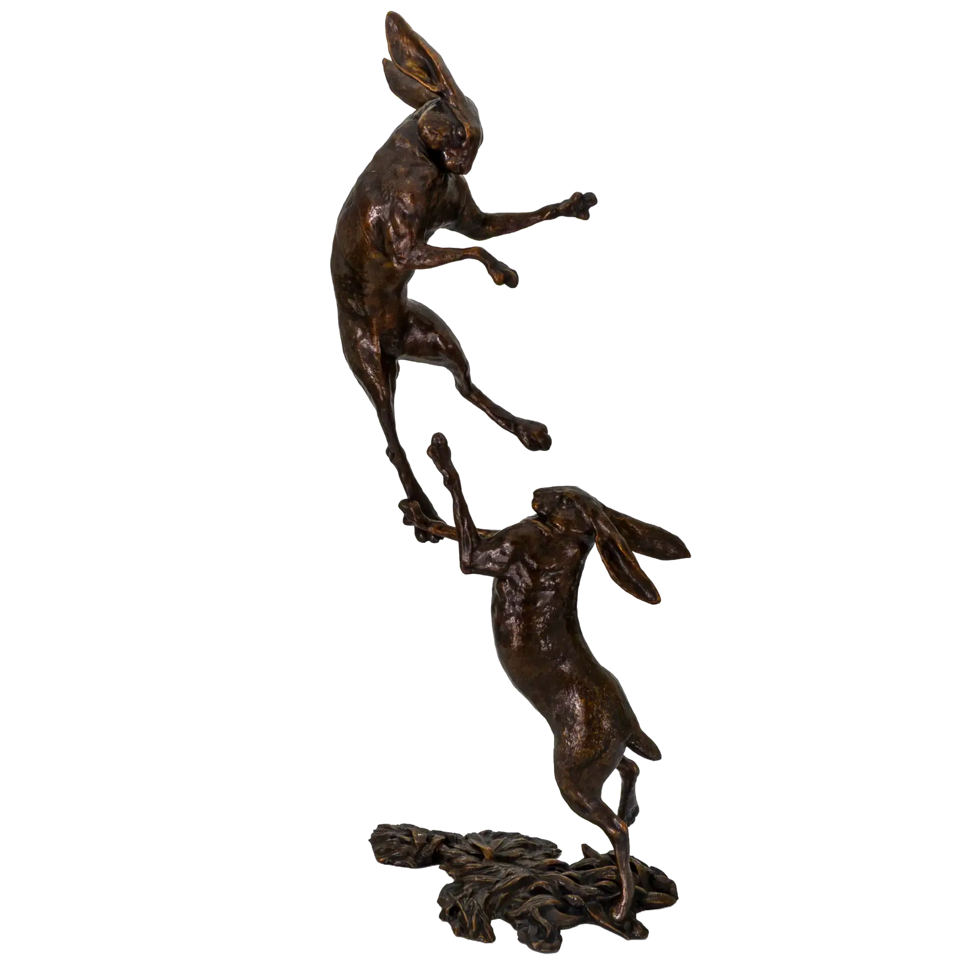 Richard Cooper Bronze Hares Collection Medium Hares Boxing