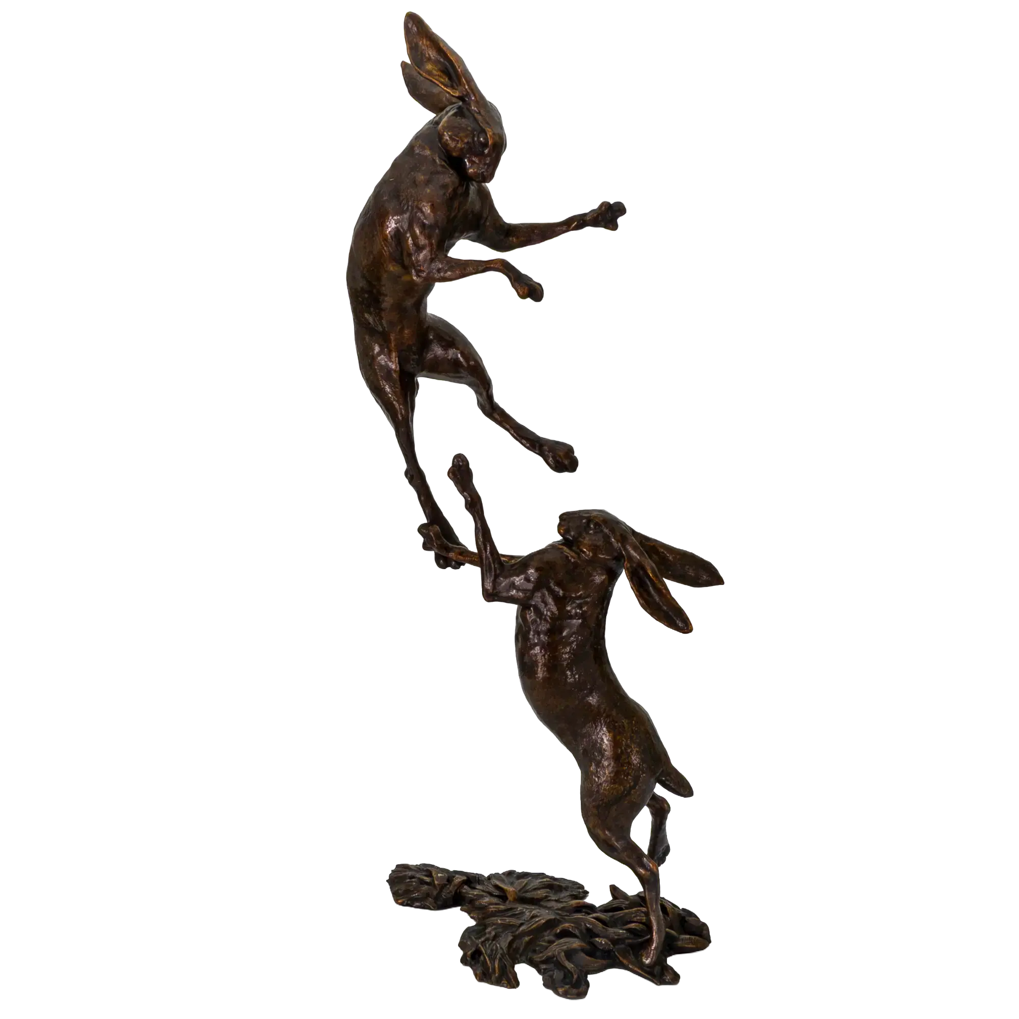 Richard Cooper Bronze Hares Collection Medium Hares Boxing