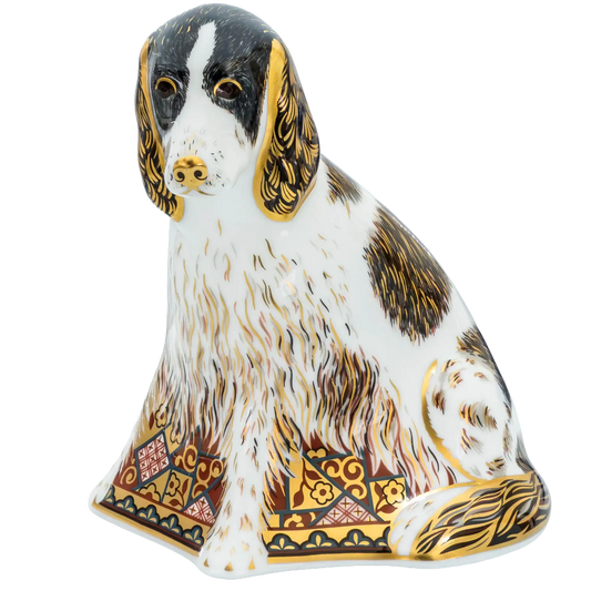 Royal Crown Derby Molly Spaniel Baby Figurine Bone China