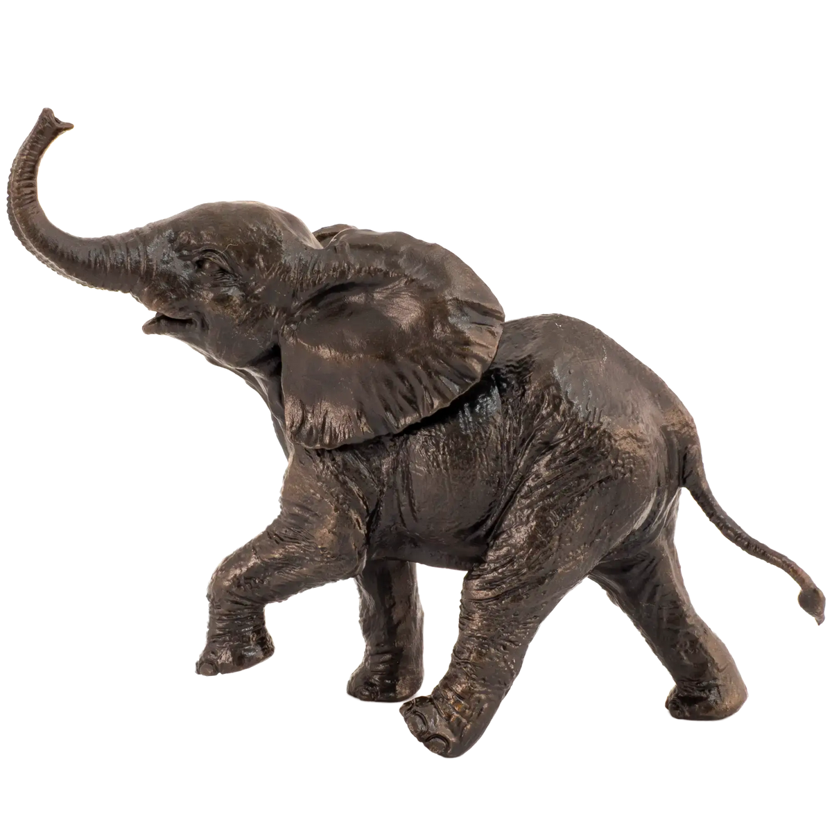 Richard Cooper Bronze Baby Elephant Running Figurine
