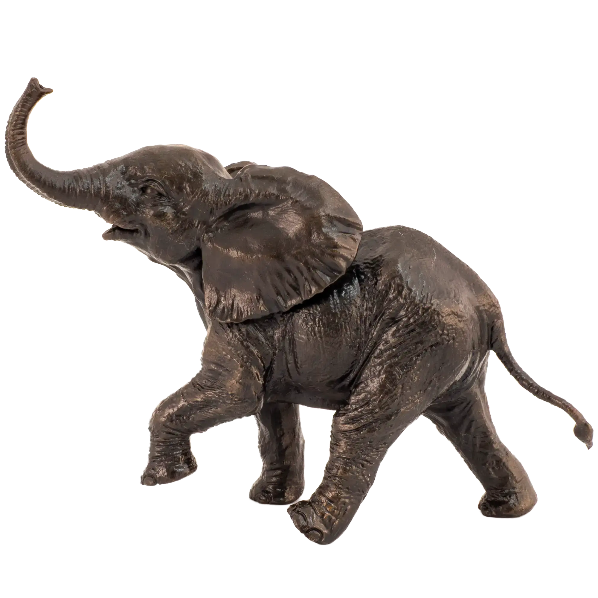 Richard Cooper Bronze Baby Elephant Running Figurine