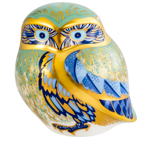Royal Crown Derby Nightingale Owl Paperweight