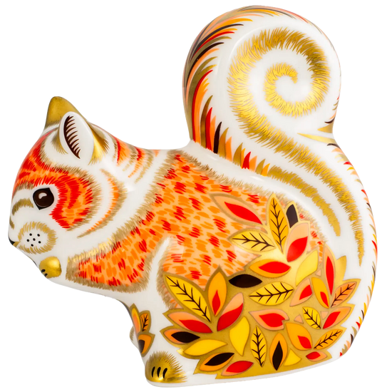 Royal Crown Derby Autumn Squirrel Paperweight