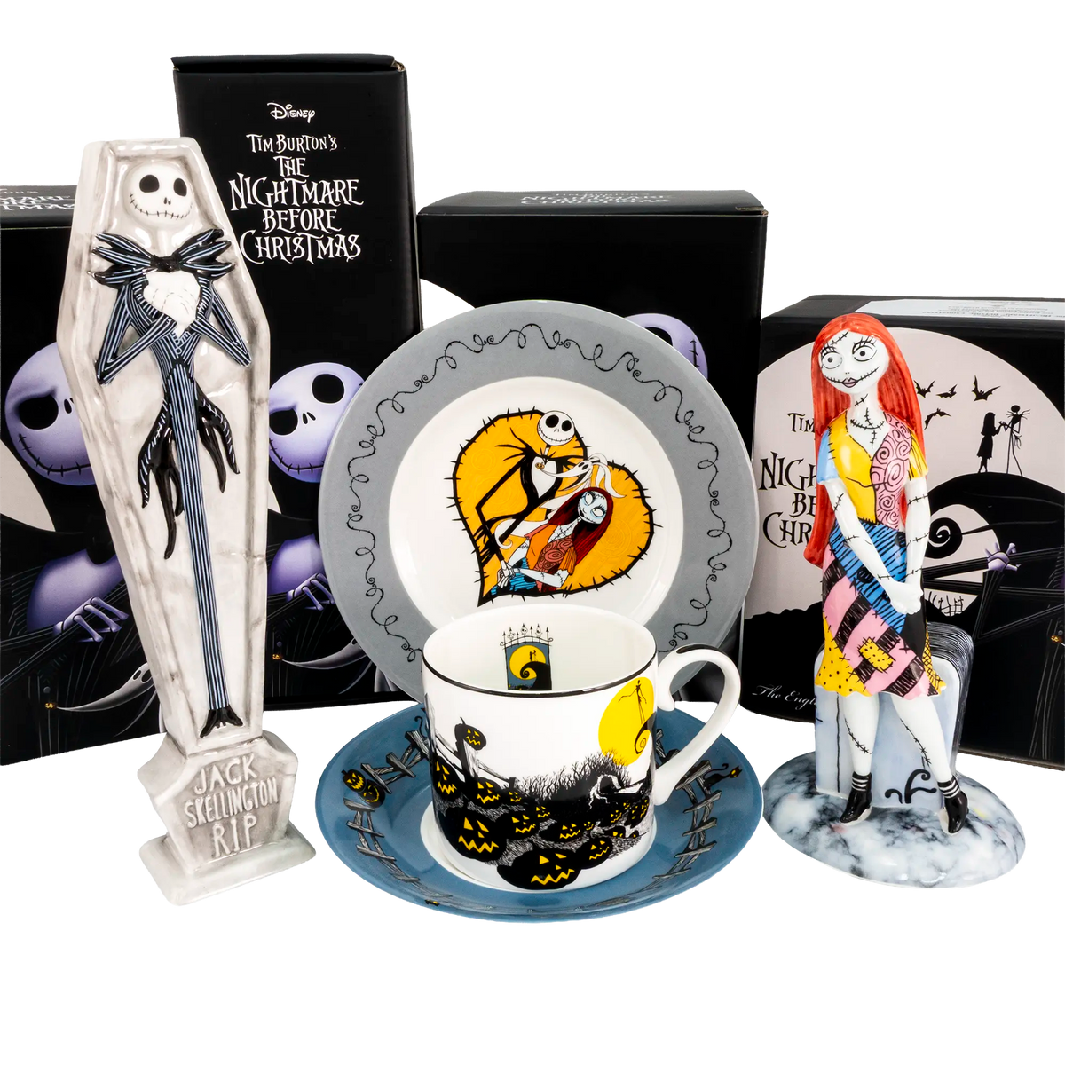 Nightmare Before Christmas Jack & Sally Halloween Bundle Fine Bone China Charterwells